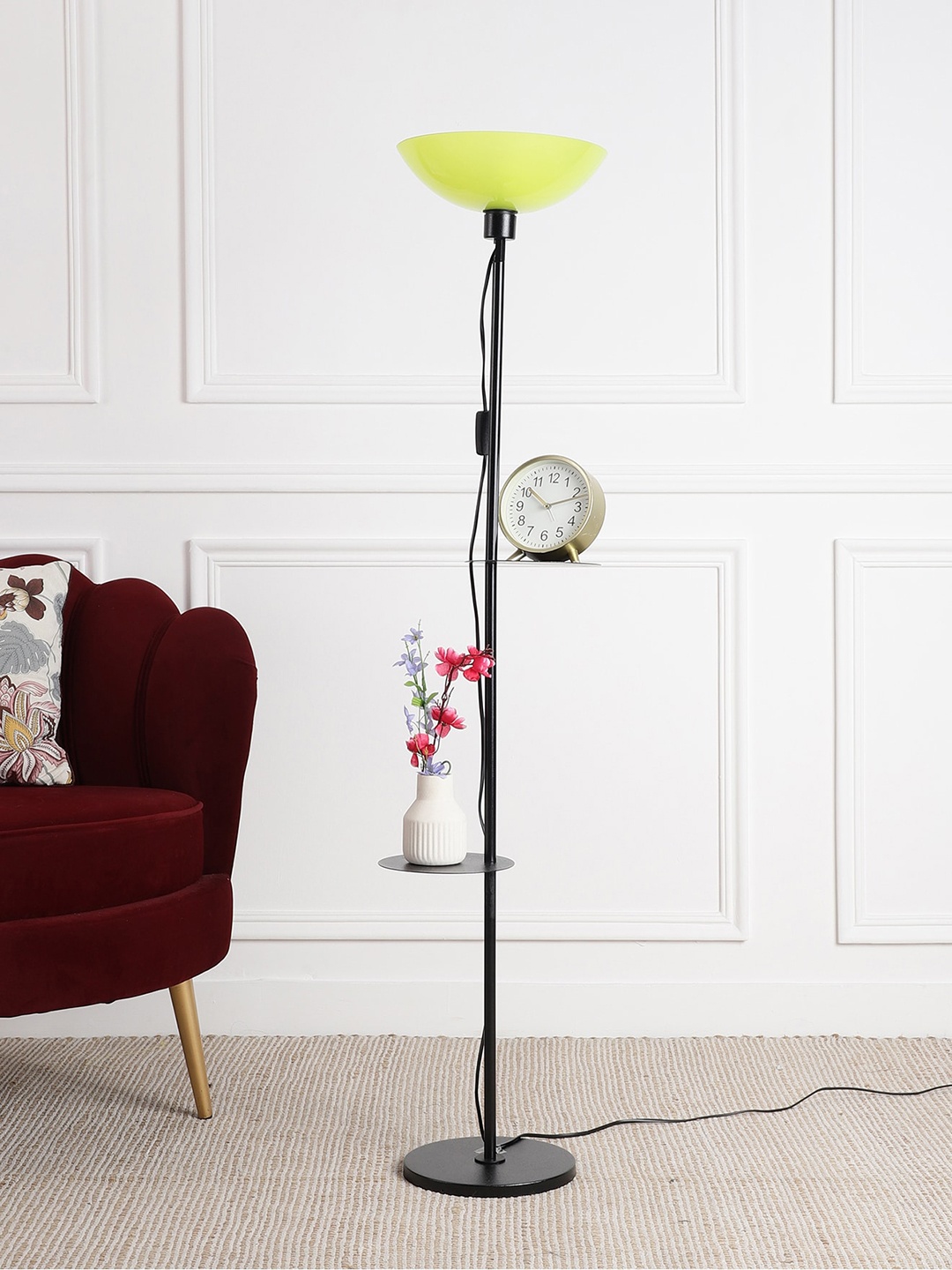 

SANDED EDGE Black & Yellow Iron Floor Lamp