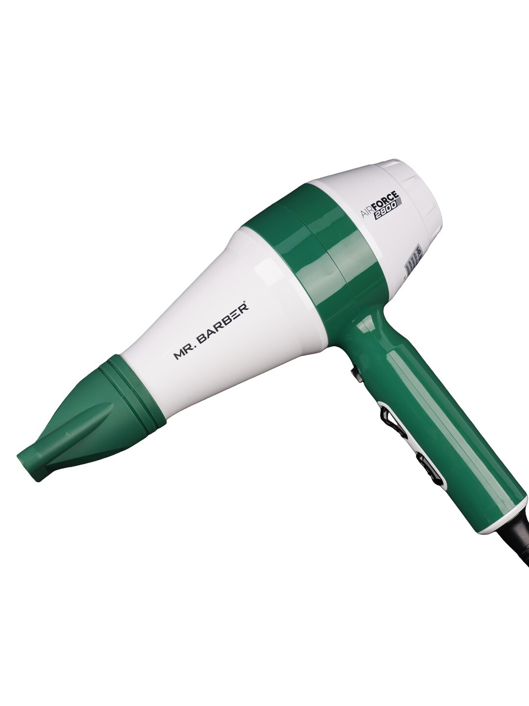 

Mr Barber Airforce 2800 Hair Dryer With Powerful 2400W Motor - Green & White