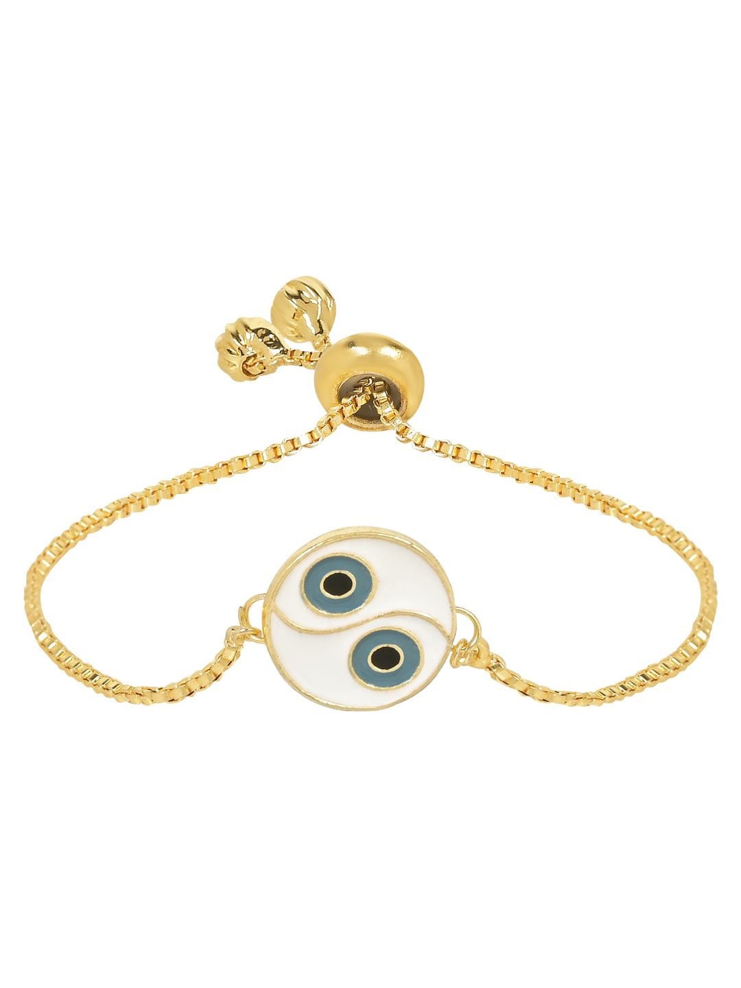 

I Jewels Gold-Plated Evil Eye Charm Bracelet