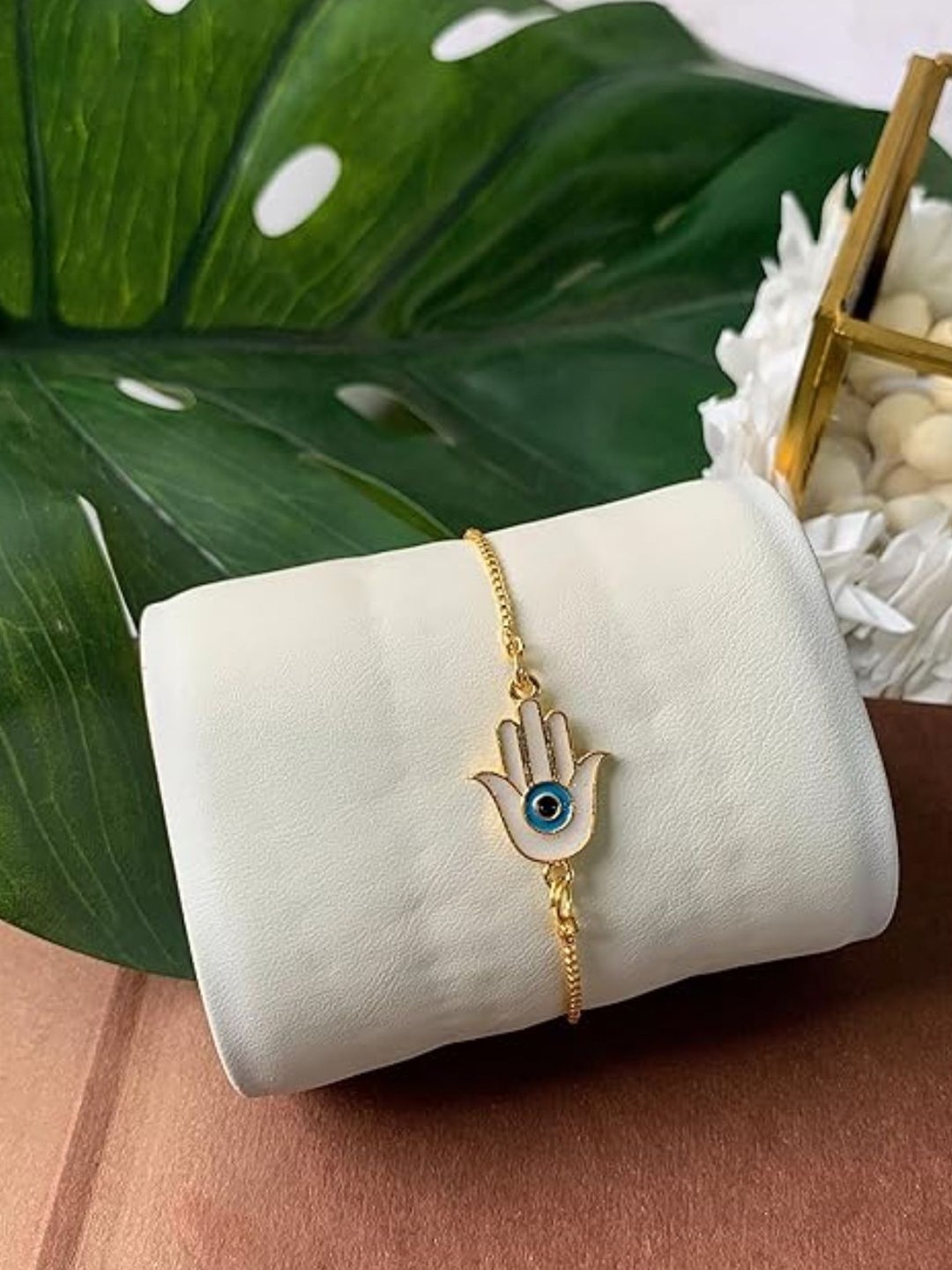

I Jewels Gold-Plated Evil Eye Charm Bracelet