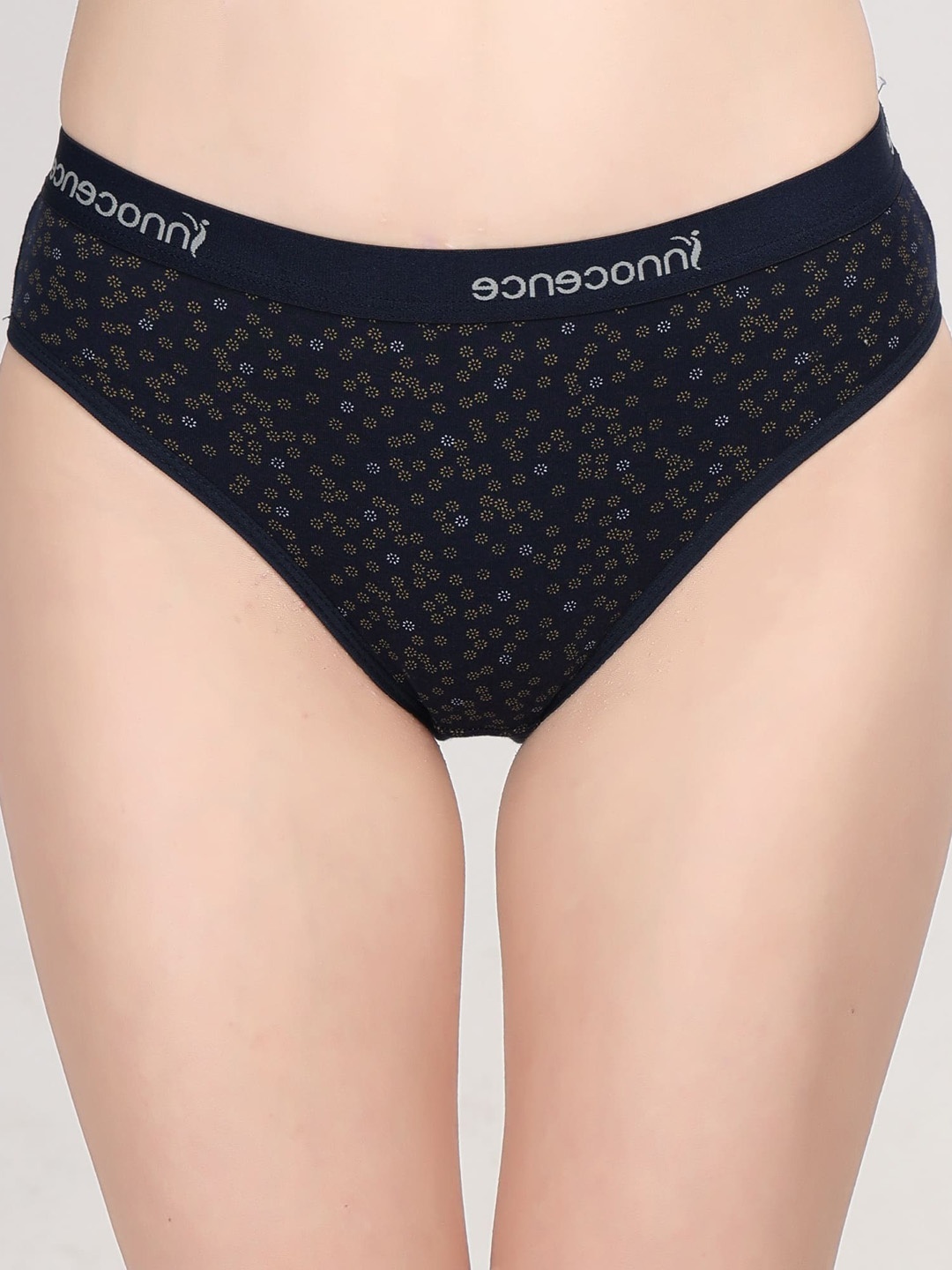 

Innocence Women Mid-Rise Cotton Hipster Briefs BBAPLIN91891_S, Black