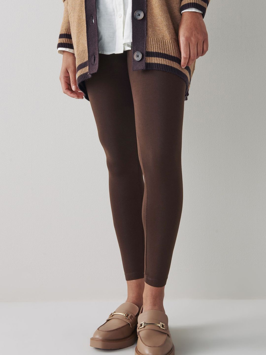 

NEXT Women Ankle Length Leggings, Brown