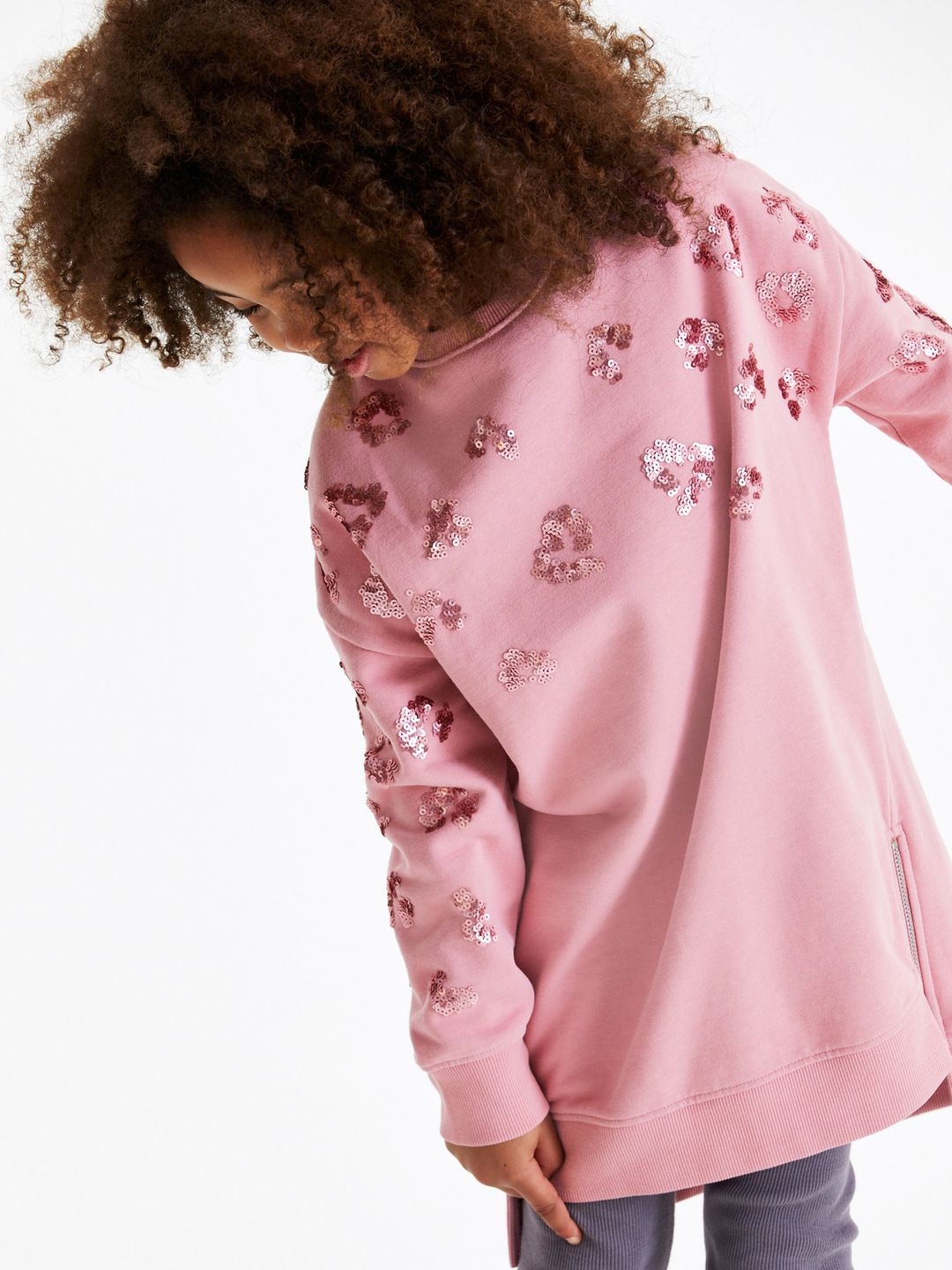 

NEXT Girls Embellished Jumper Dress, Pink