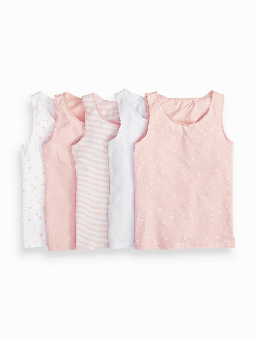

NEXT Girls Pack of 5 Innerwear Vests, Pink