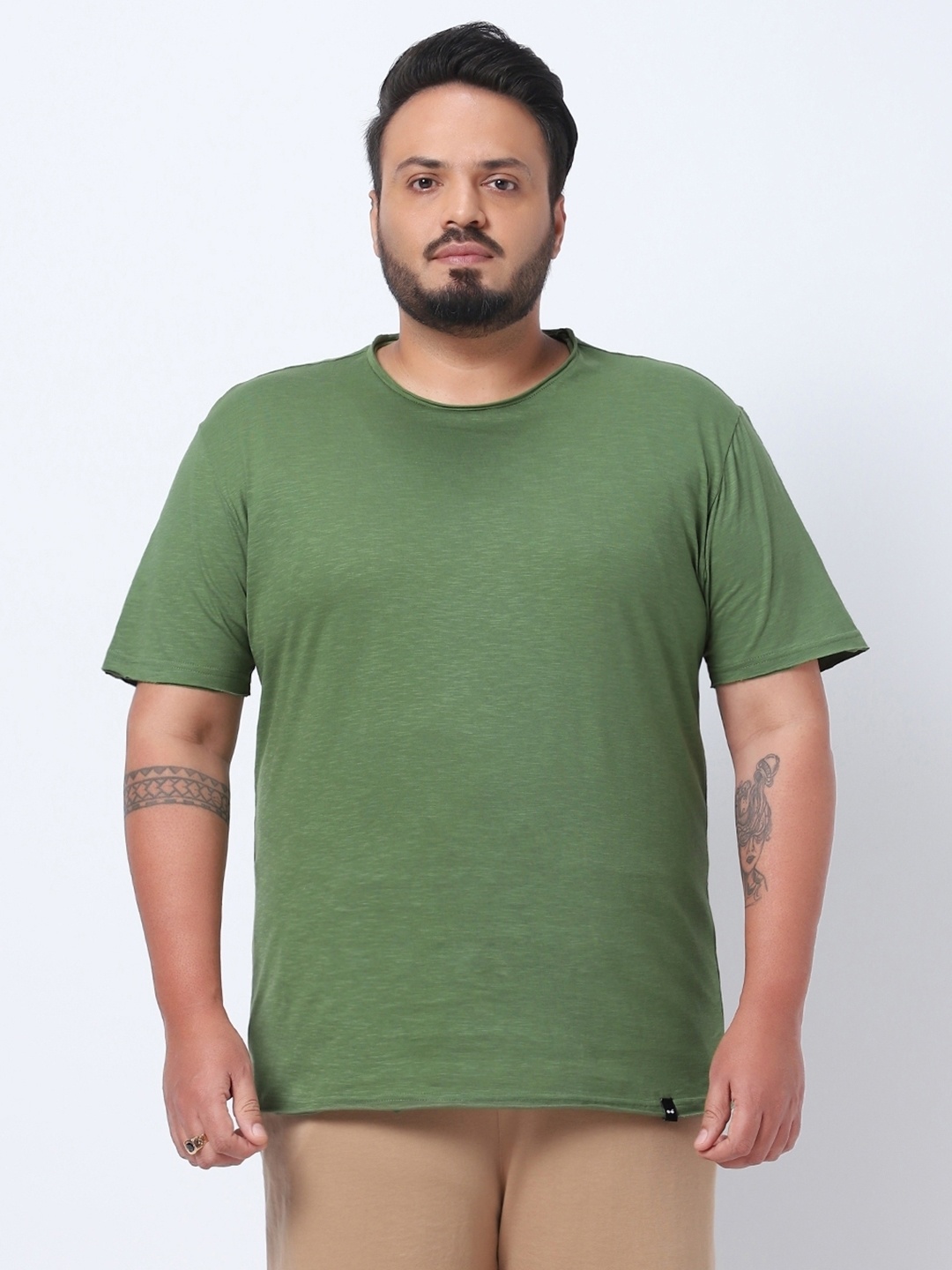 

Bewakoof Air 1.0 Oversized Plus Size T-shirt, Green