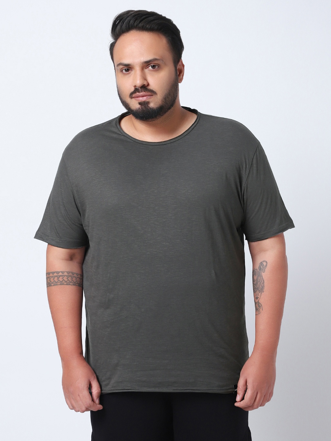 Bewakoof Air 1.0 Grey Oversized Plus Size T-shirt