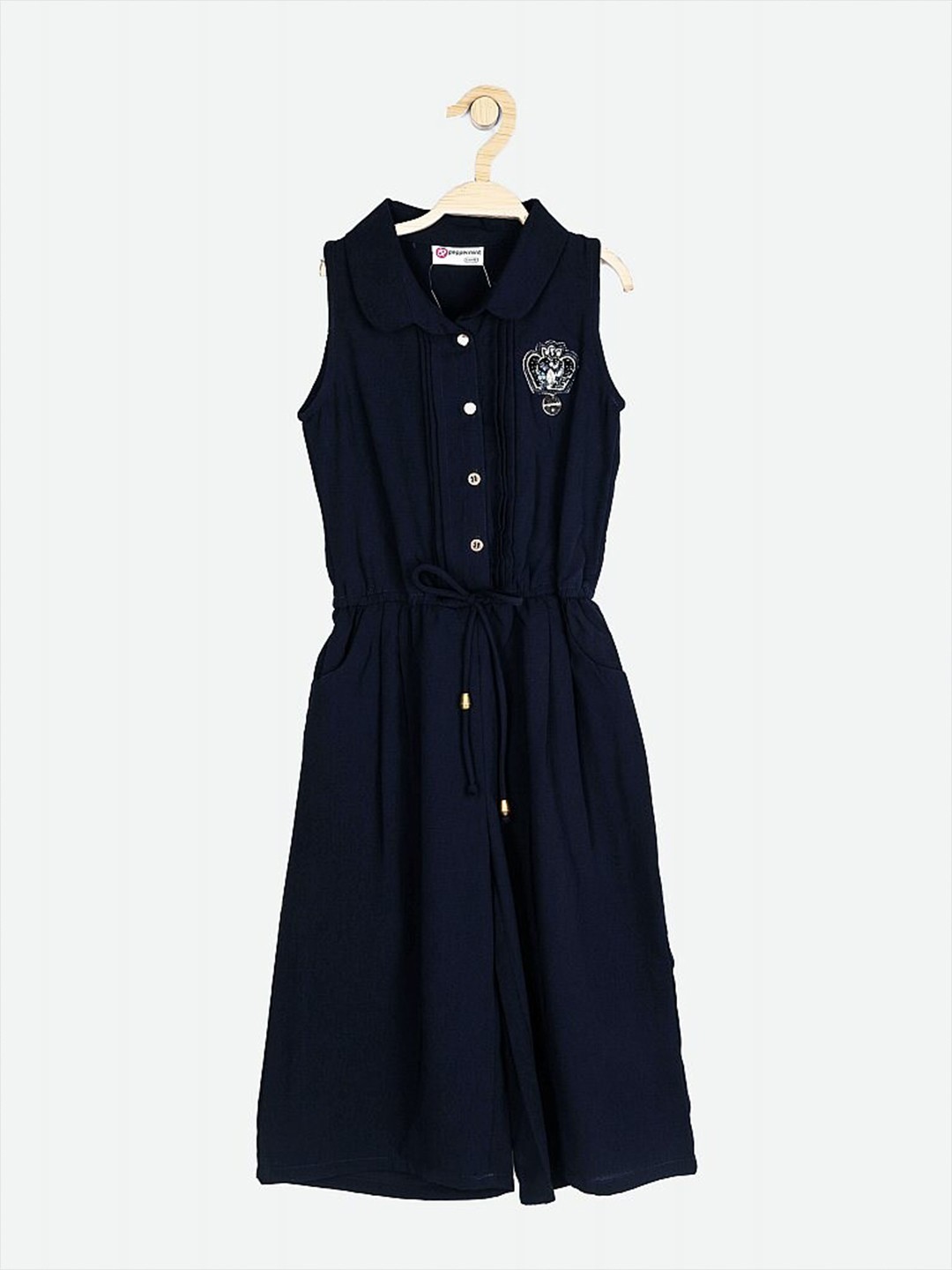 

Peppermint Girls Sleeveless Basic Jumpsuit, Navy blue
