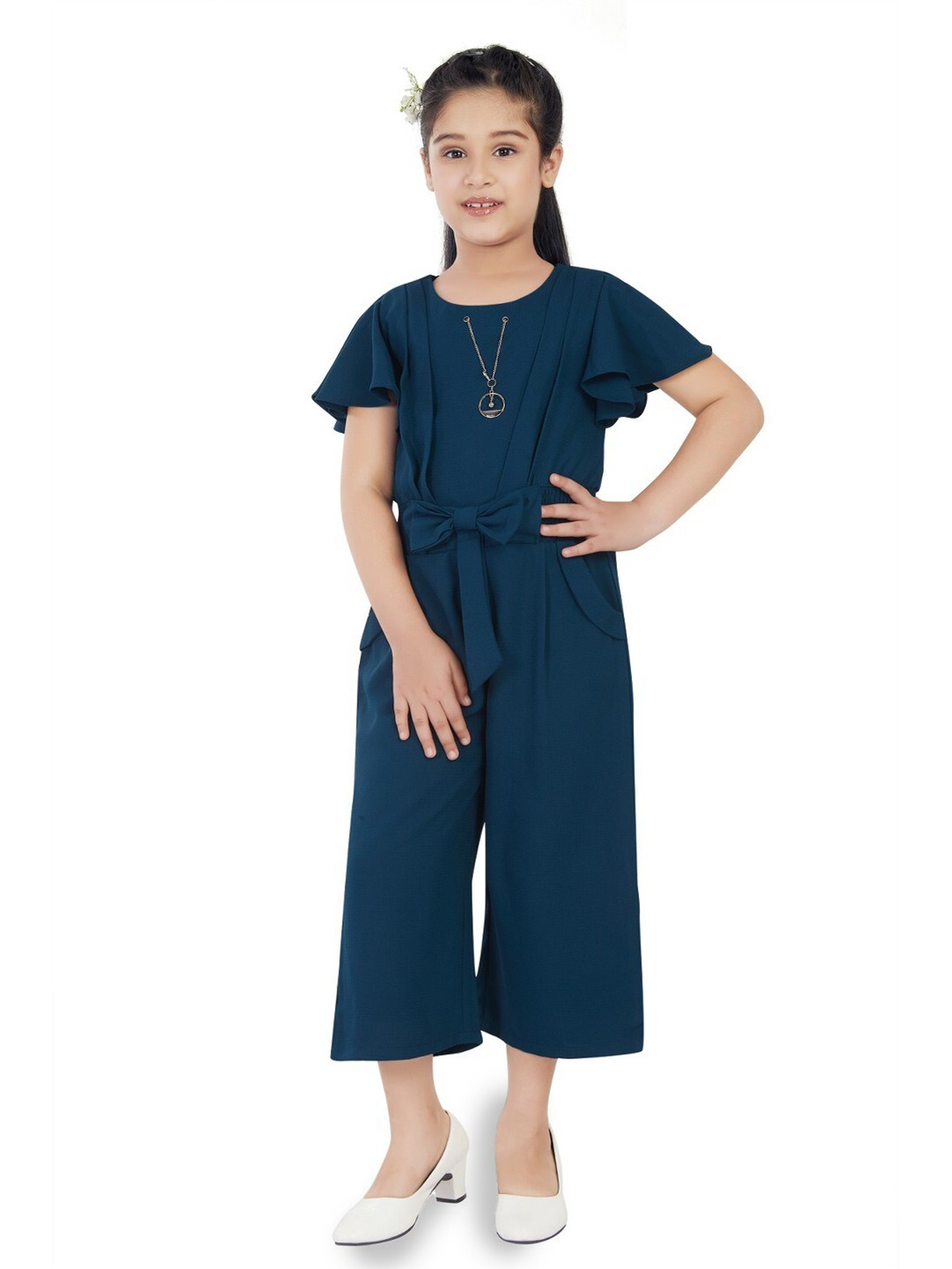 

Peppermint Girls Basic Jumpsuit, Teal