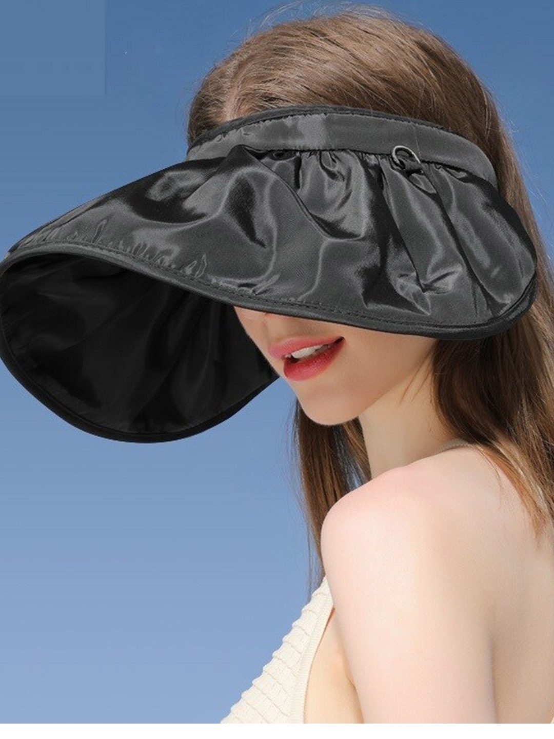 

Alexvyan Women Visor UV Protection Summer Cap, Black