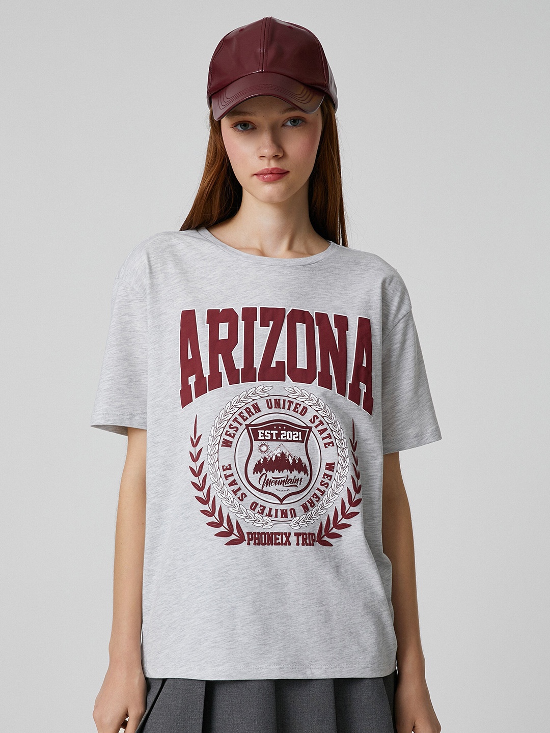 

Koton Typography Printed T-shirt, Grey