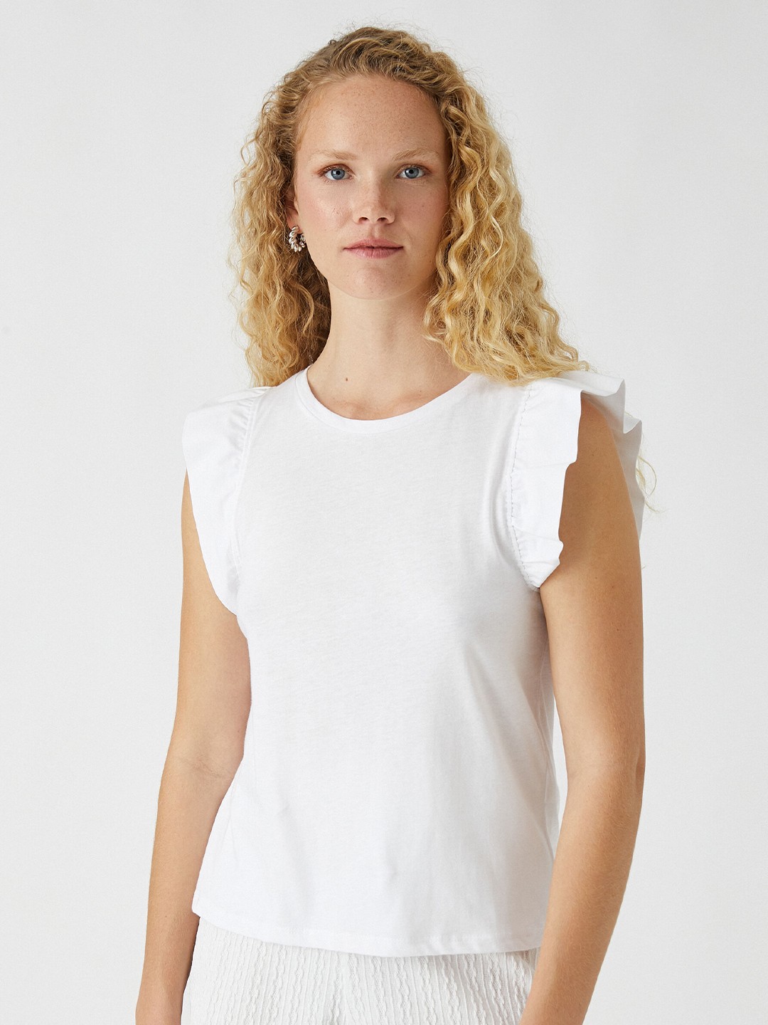 

Koton Extended Sleeves Pure Cotton T-shirt, White