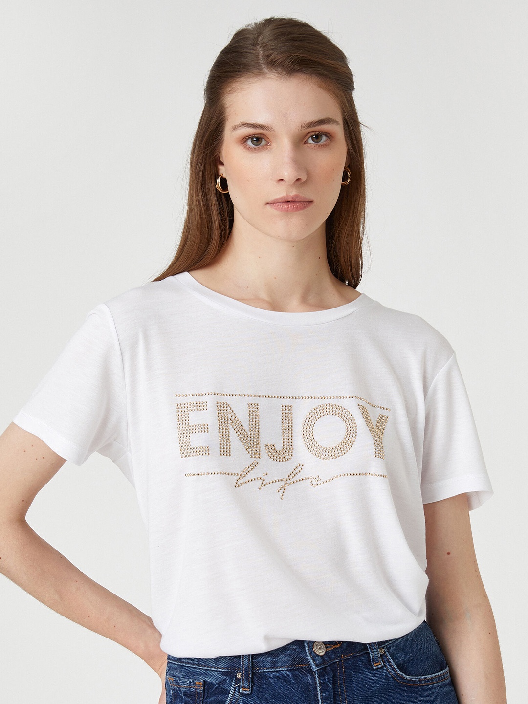 

Koton Typography Printed T-shirt, White