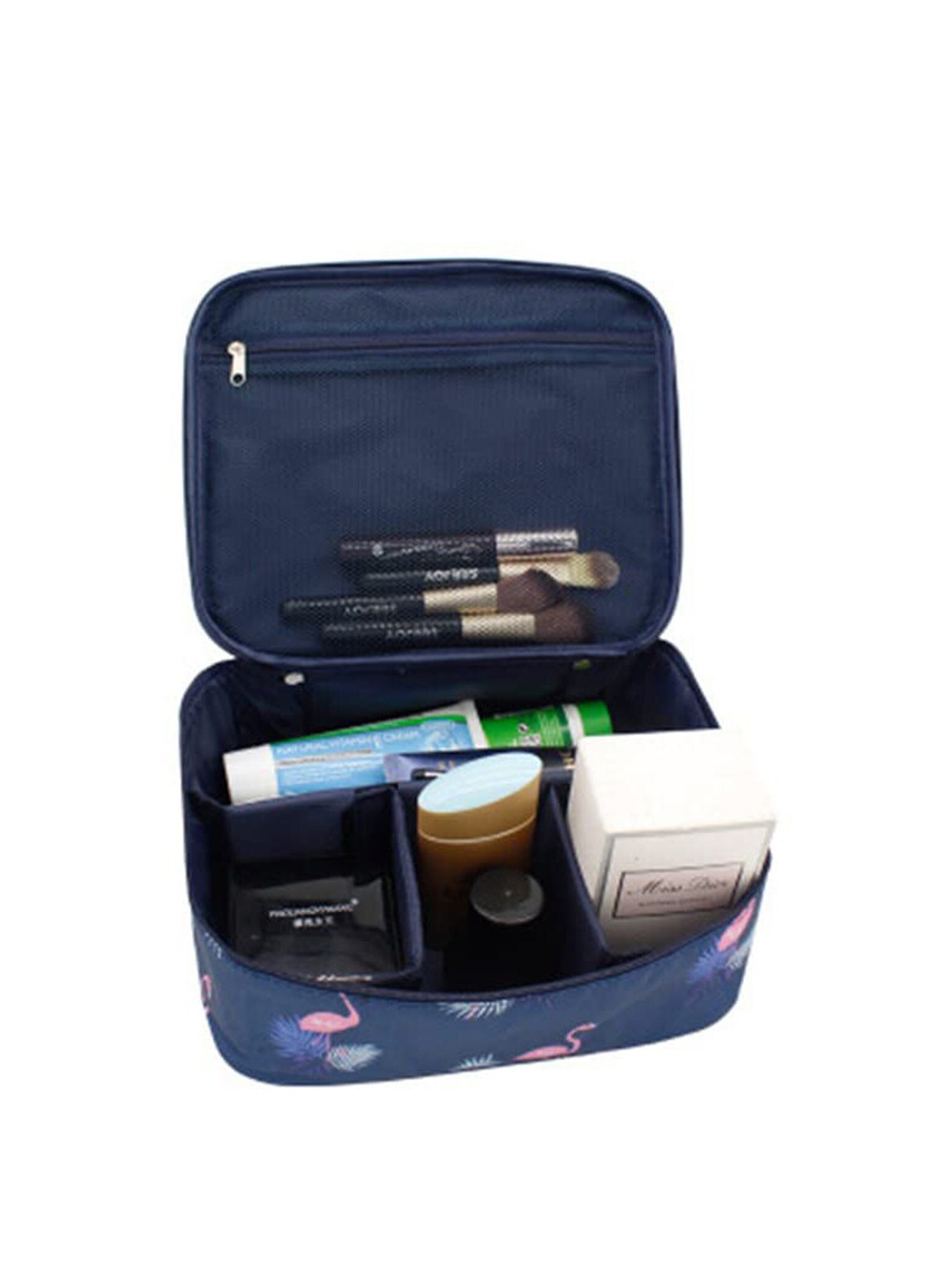 

HOUSE OF QUIRK Blue & Pink Printed Makeup Organiser