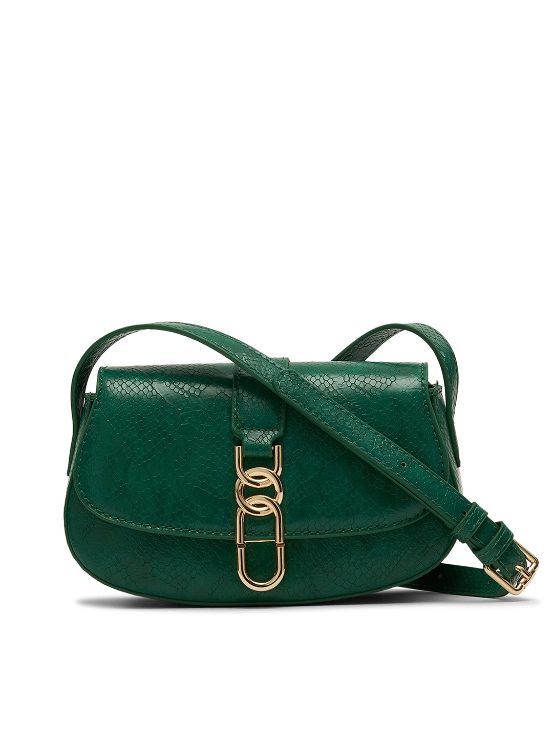 

MIRAGGIO Textured Structured Sling Bag, Green