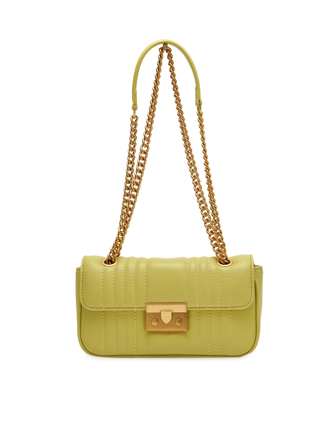 

MIRAGGIO Solid Sling Bag with Shoulder Detail, Green