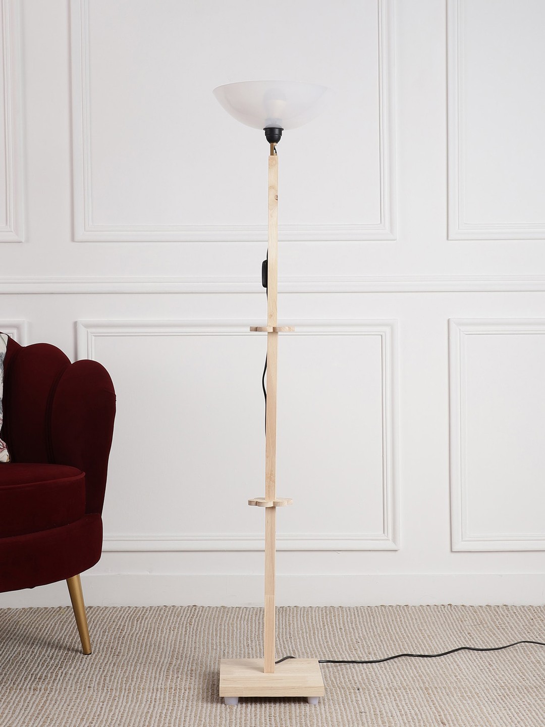 

SANDED EDGE Beige & White Textured Floor Lamp