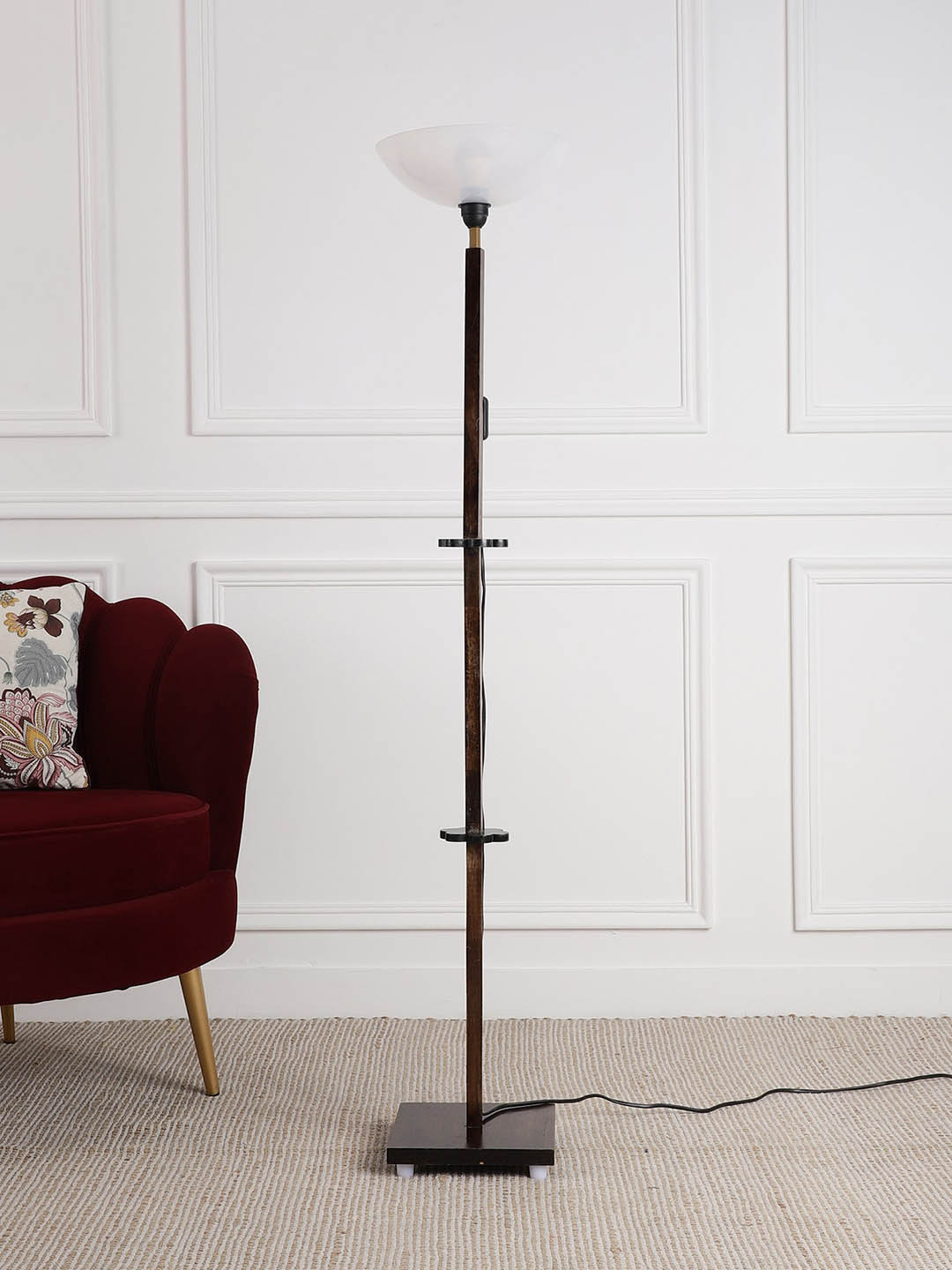 

SANDED EDGE Black & White Textured Iron Floor Lamp