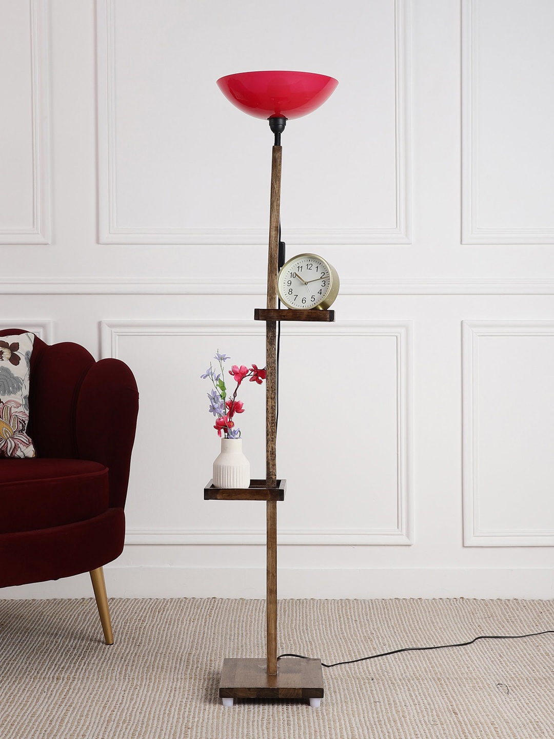 

SANDED EDGE Brown & Red Textured Iron Floor Lamp
