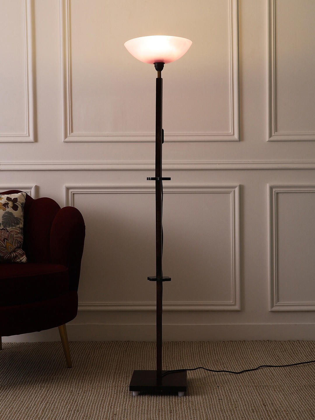 

SANDED EDGE Black & Pink Textured Iron Floor Lamp