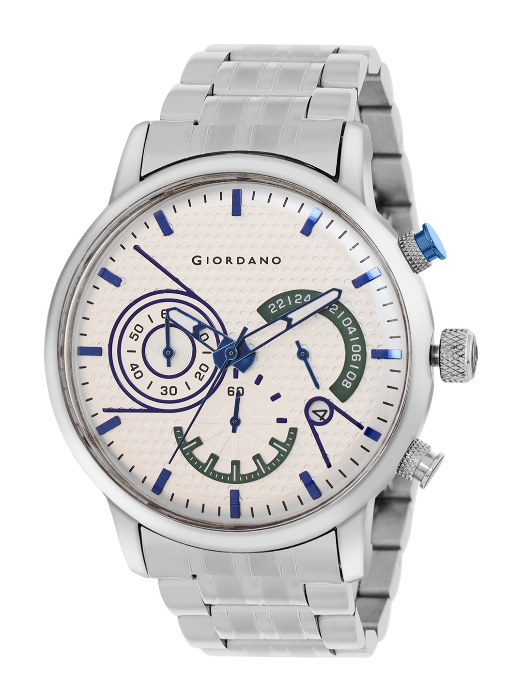 

GIORDANO Men Stainless Steel Bracelet Style Straps Analogue Watch GZ-50078-11, White