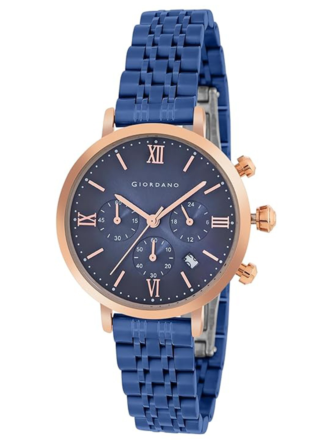 

GIORDANO Women Dial & Stainless Steel Straps Analogue Watch GZ-60072-22, Blue