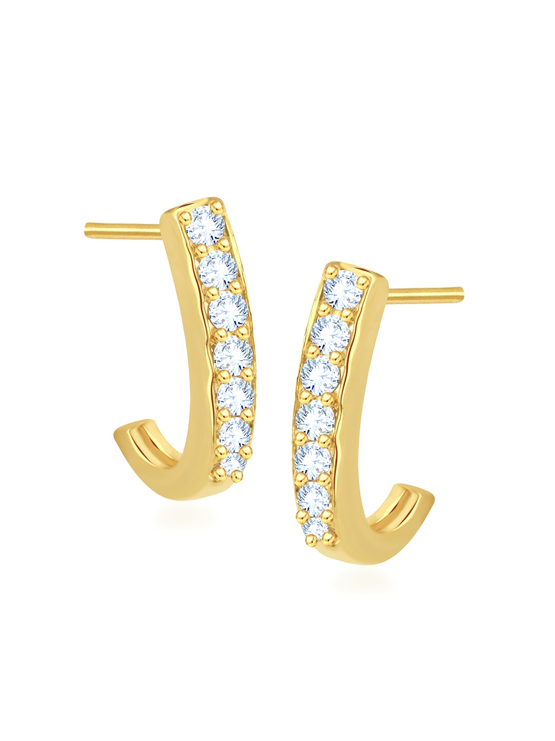 Vighnaharta Gold-Plated Floral Ear Cuff Earrings