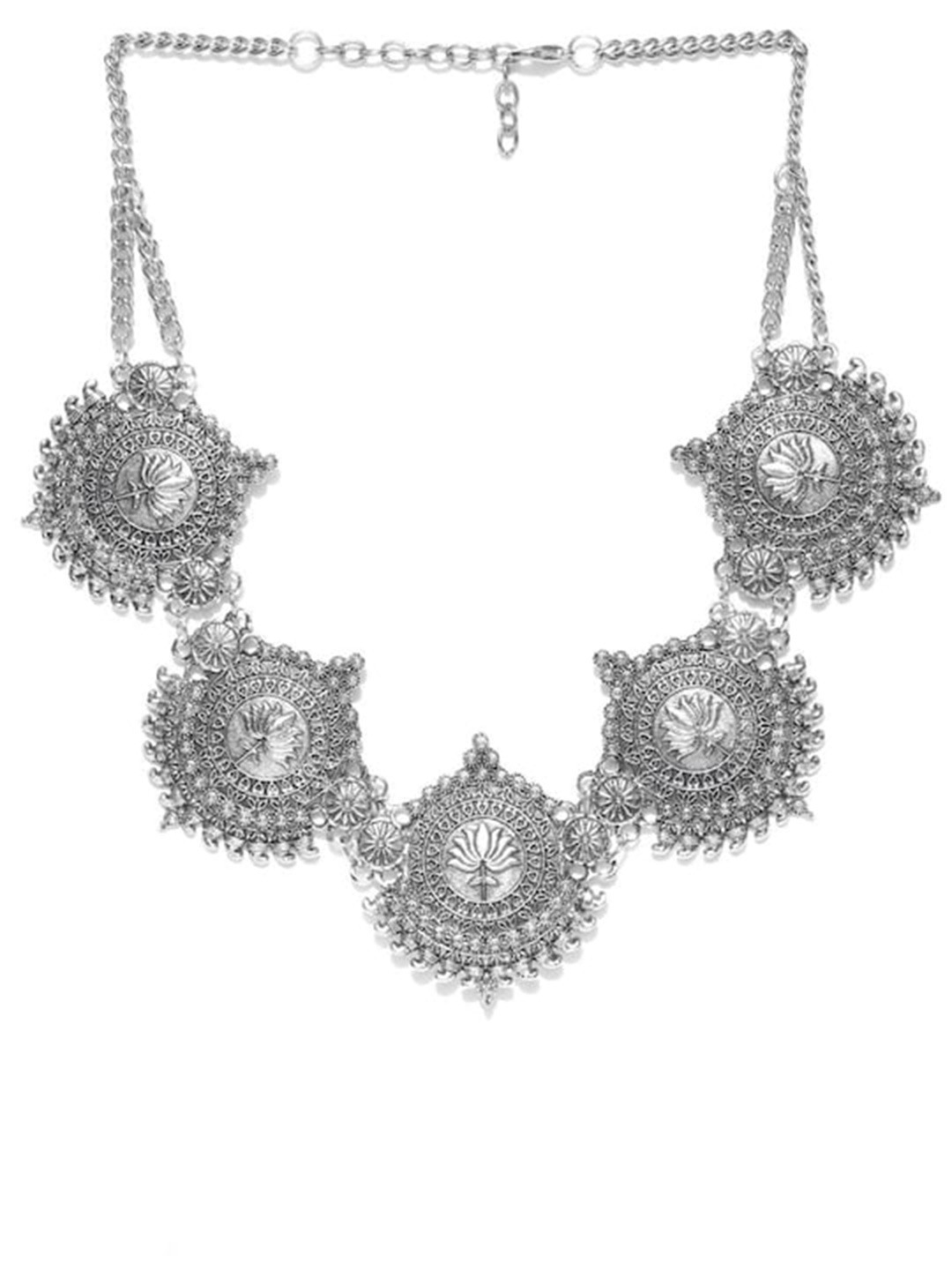 

Infuzze Silver-Plated Oxidised Necklace
