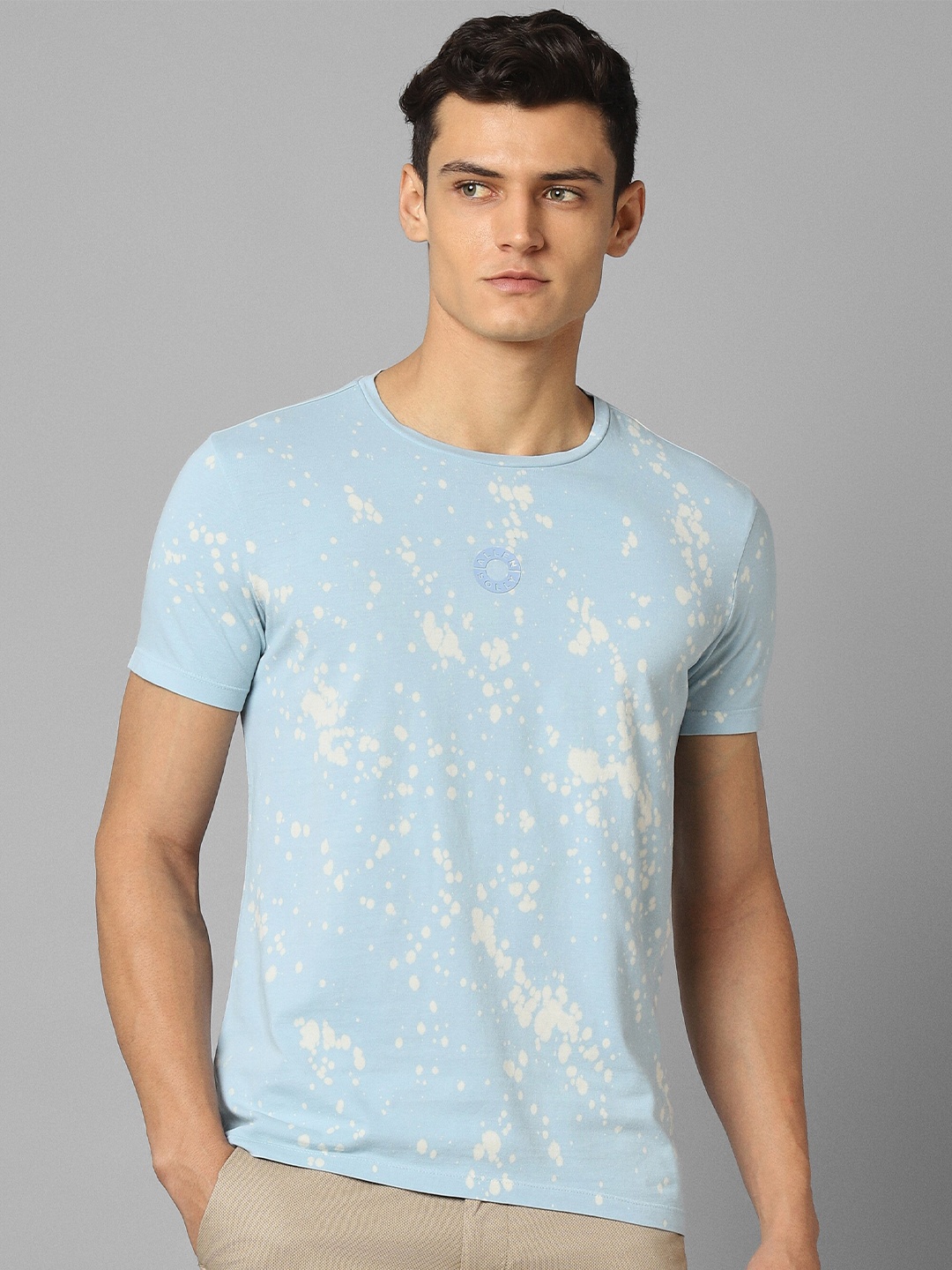 

Allen Solly Sport Abstract Printed Pure Cotton Slim Fit T-shirt, Blue