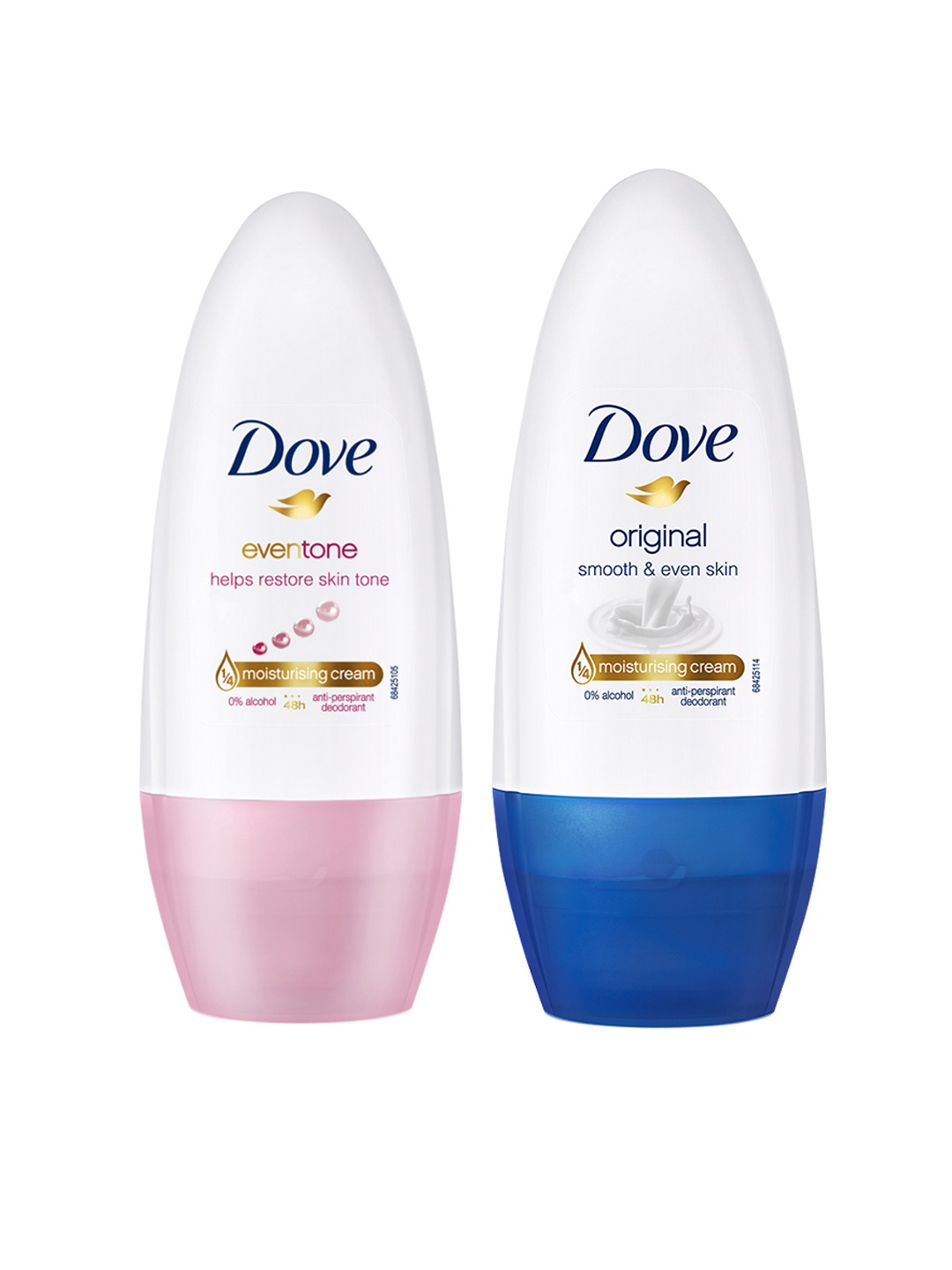 

Dove Women Set of 2 Antiperspirant Roll-On Deodorant 50ml each - Original & Eventone, White