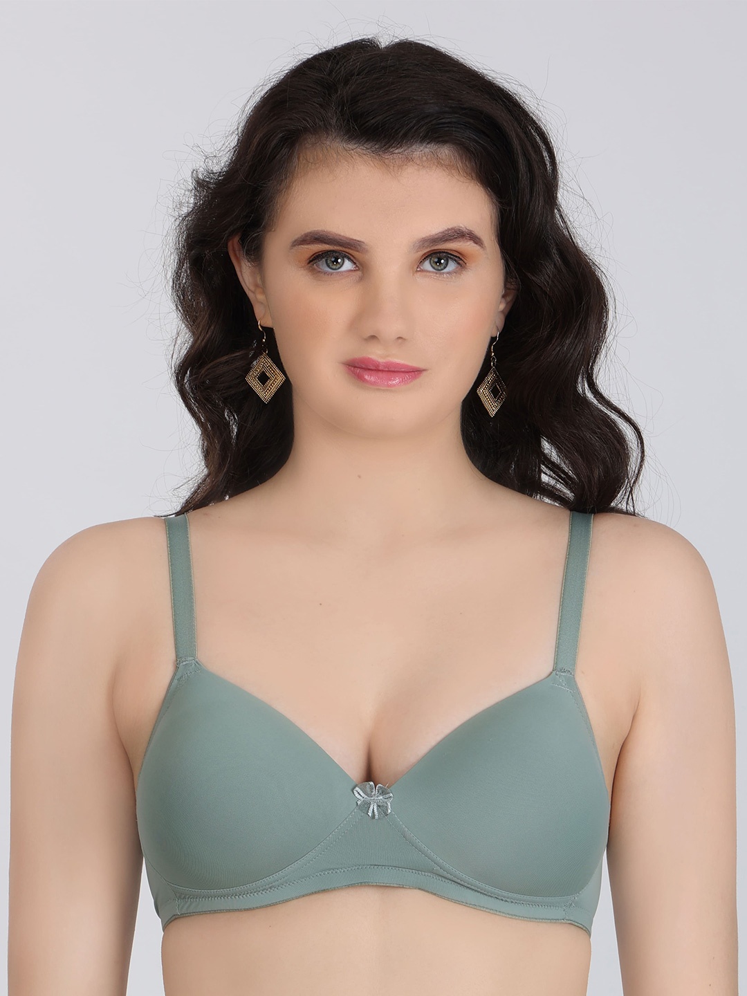 

Innocence Half Coverage All Day Comfort Heavily Padded Everyday Bra, Grey