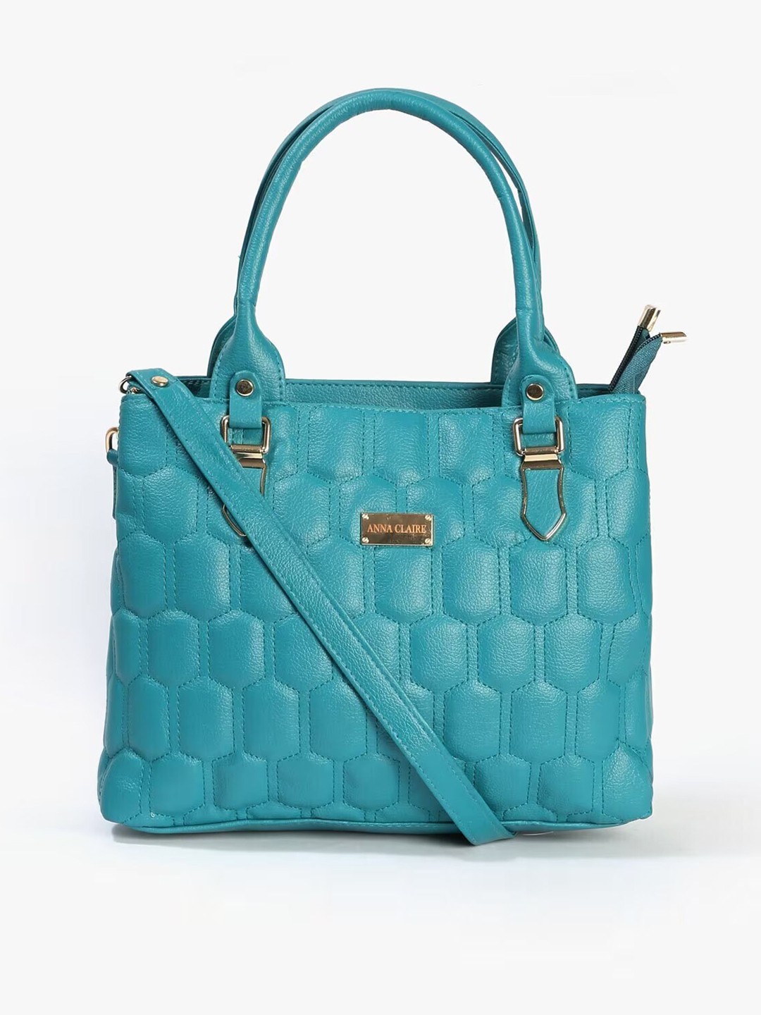 

Anna Claire Quilted Structured Handheld Bag, Blue