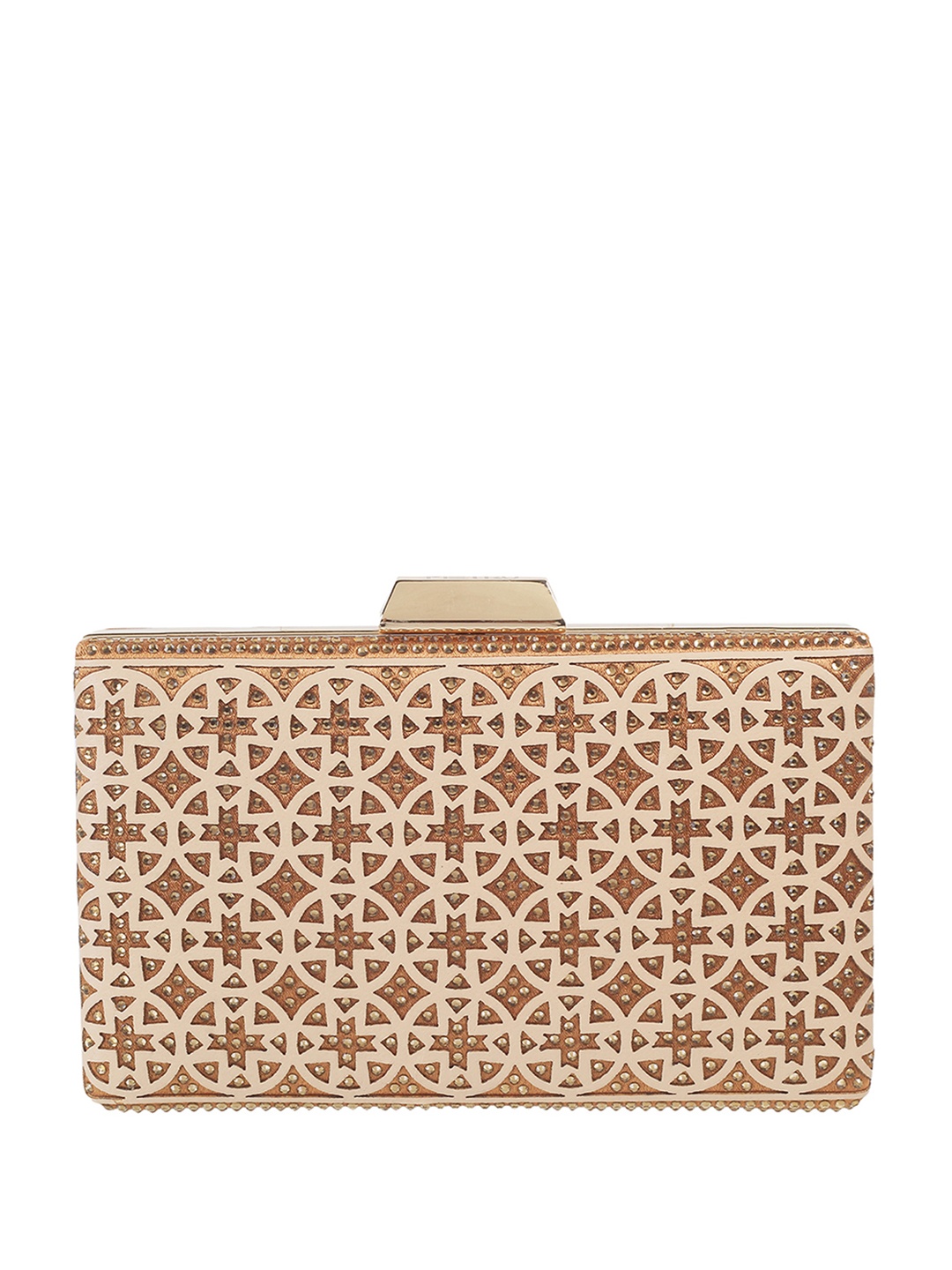 

Metro Embellished Box Clutch, Gold