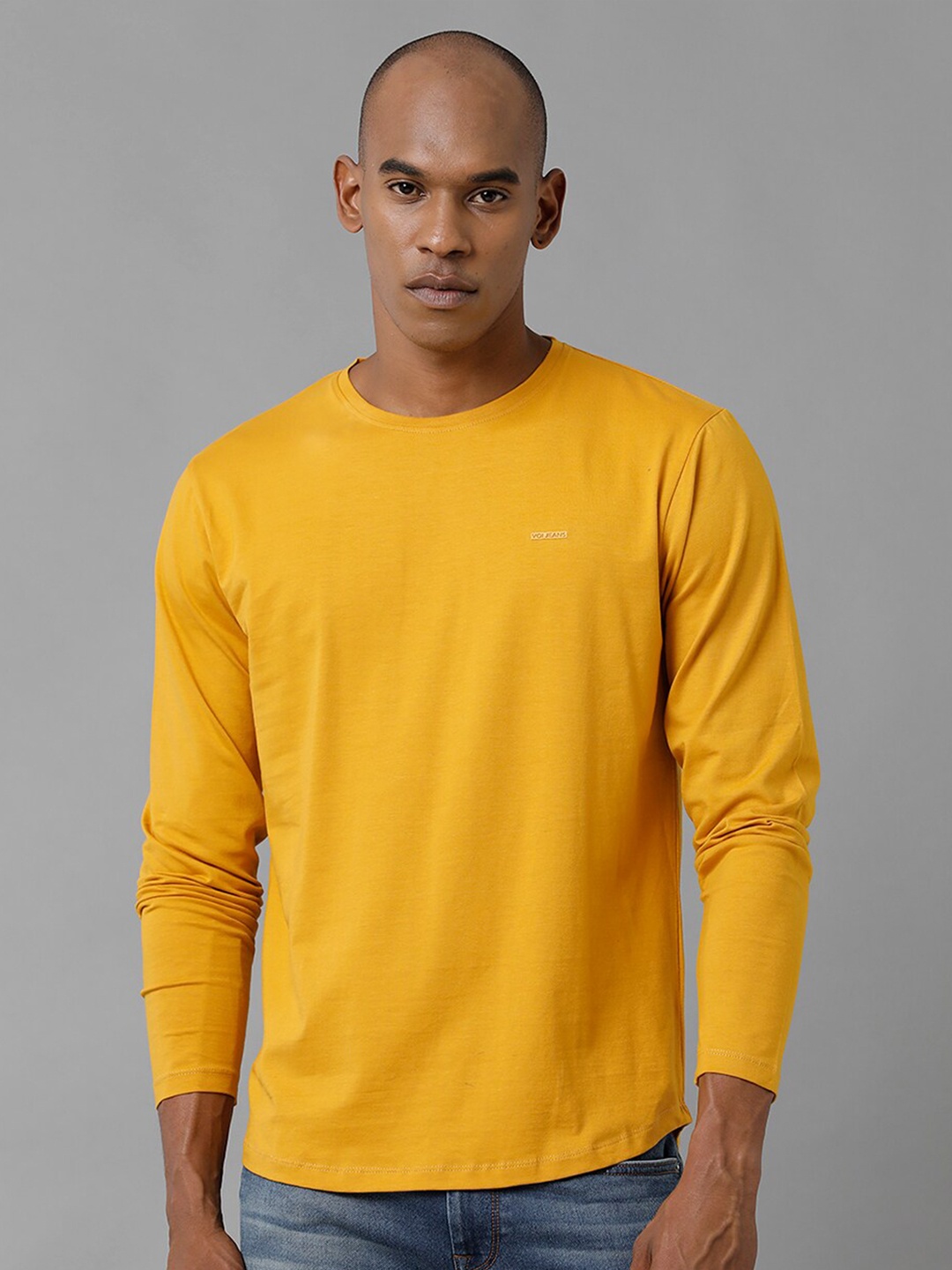 

Voi Jeans Round Neck Long Sleeves T-shirt, Mustard