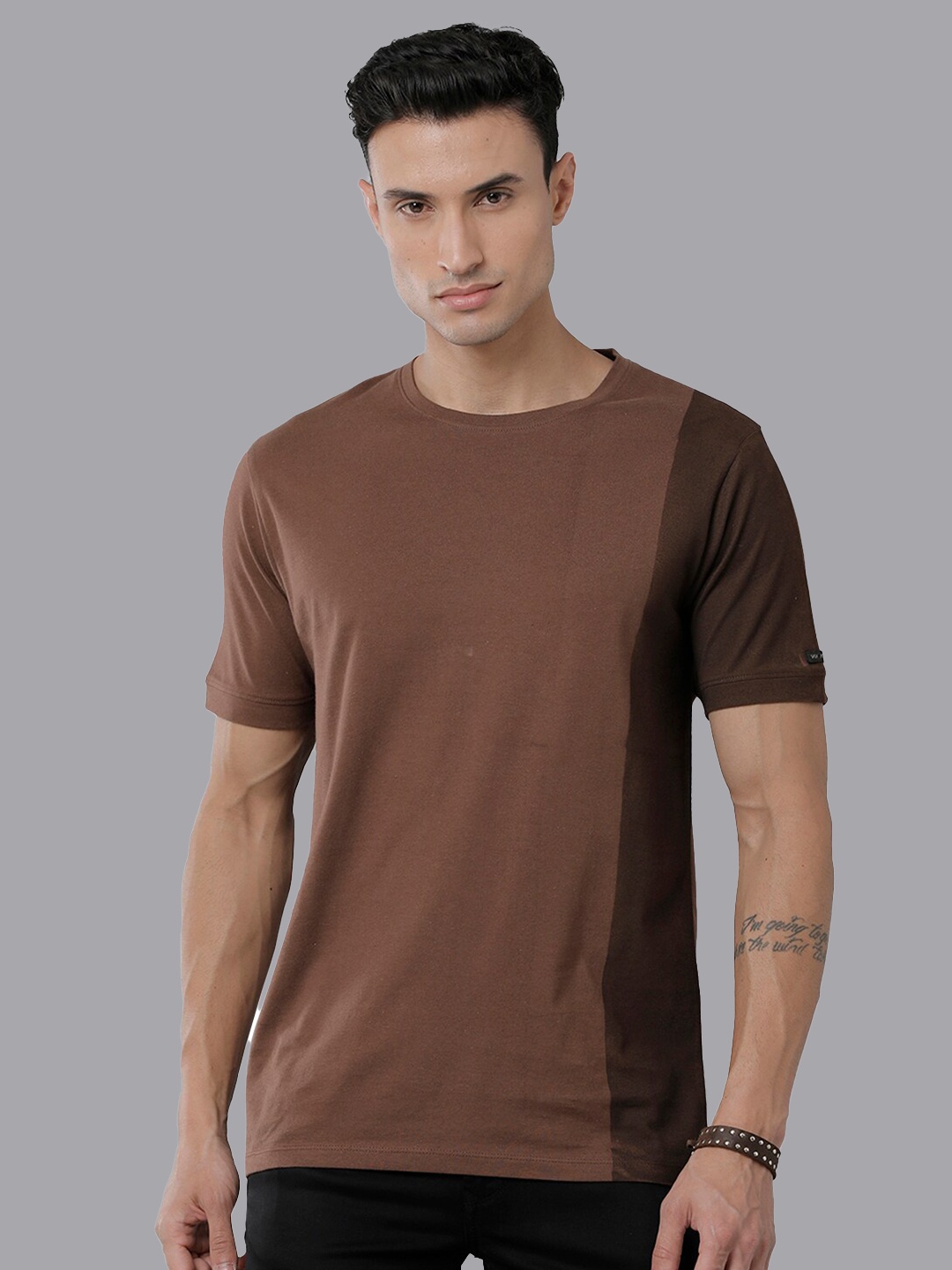 

Voi Jeans Round Neck Pure Cotton T-shirt, Rust