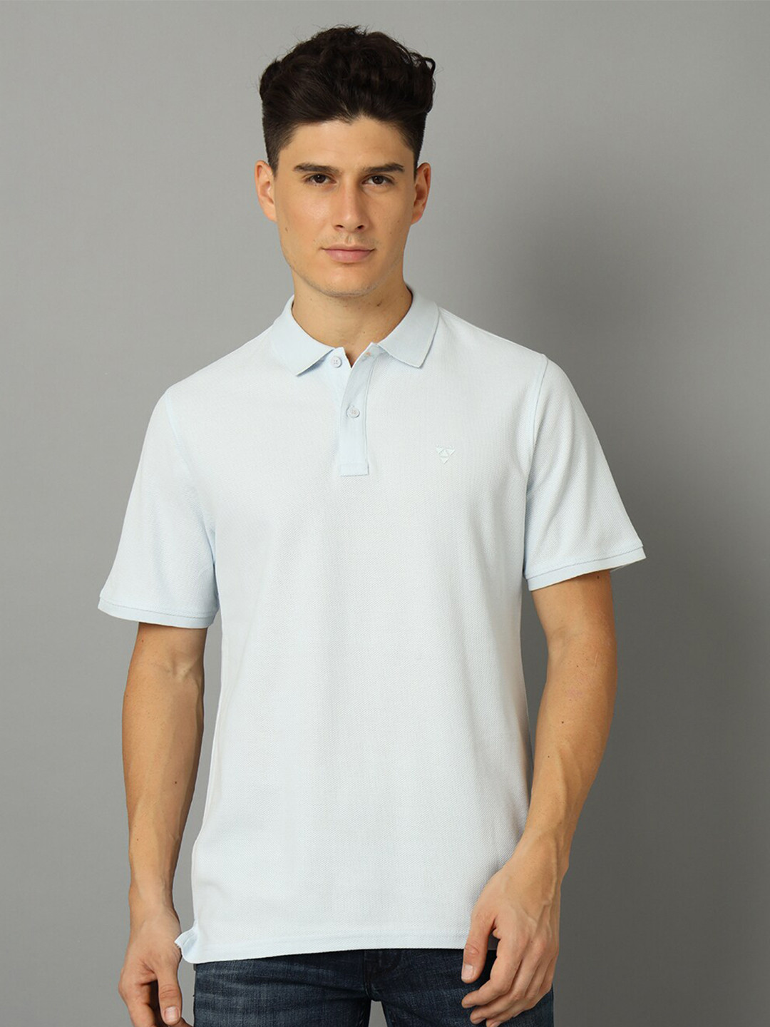 

Voi Jeans Polo Collar Pure Cotton T-shirt, Blue