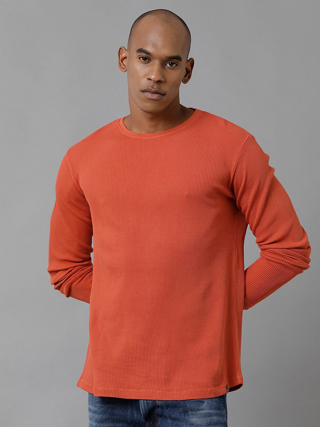 

Voi Jeans Round Neck Long Sleeves T-shirt, Orange