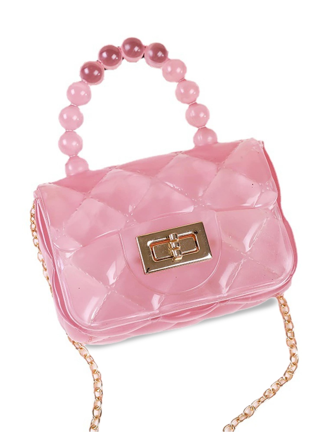 

Babymoon Small Quilted Structured Handheld Bag, Pink