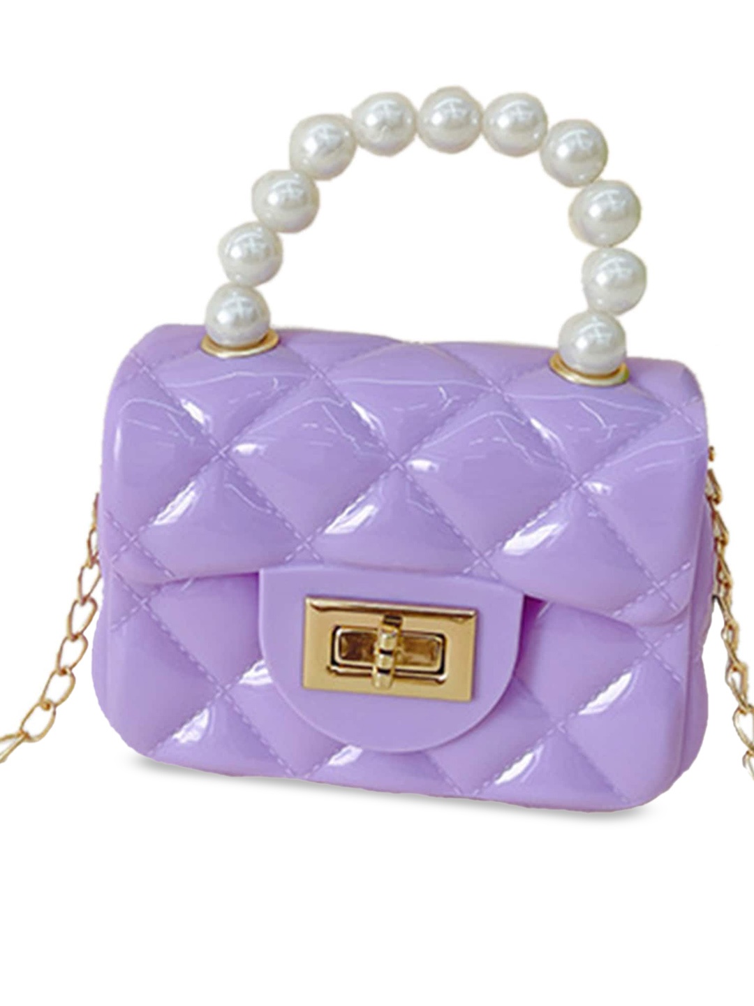 

Babymoon Girls Bucket Quilted Sling Bag, Purple