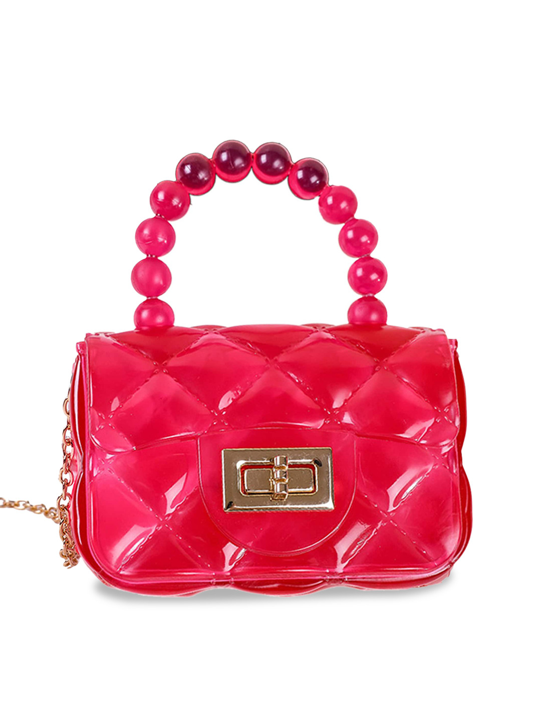 

Babymoon Girls Structured Quilted Sling Bag, Red