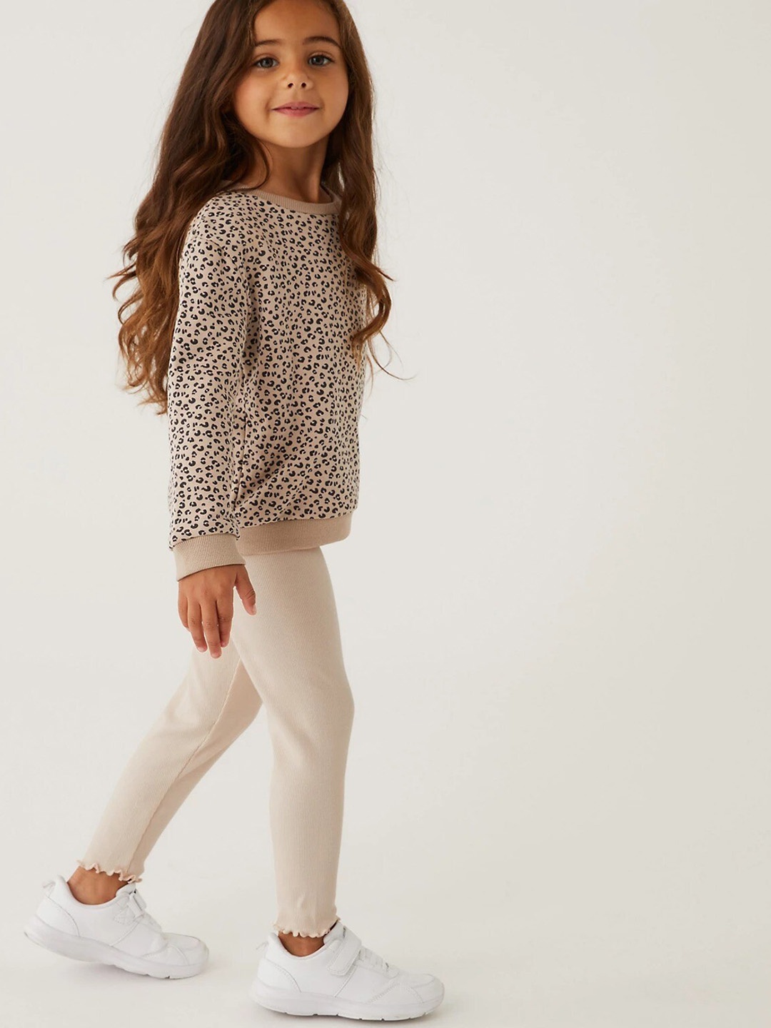 

Marks & Spencer Girls Ankle-Length Leggings, Cream