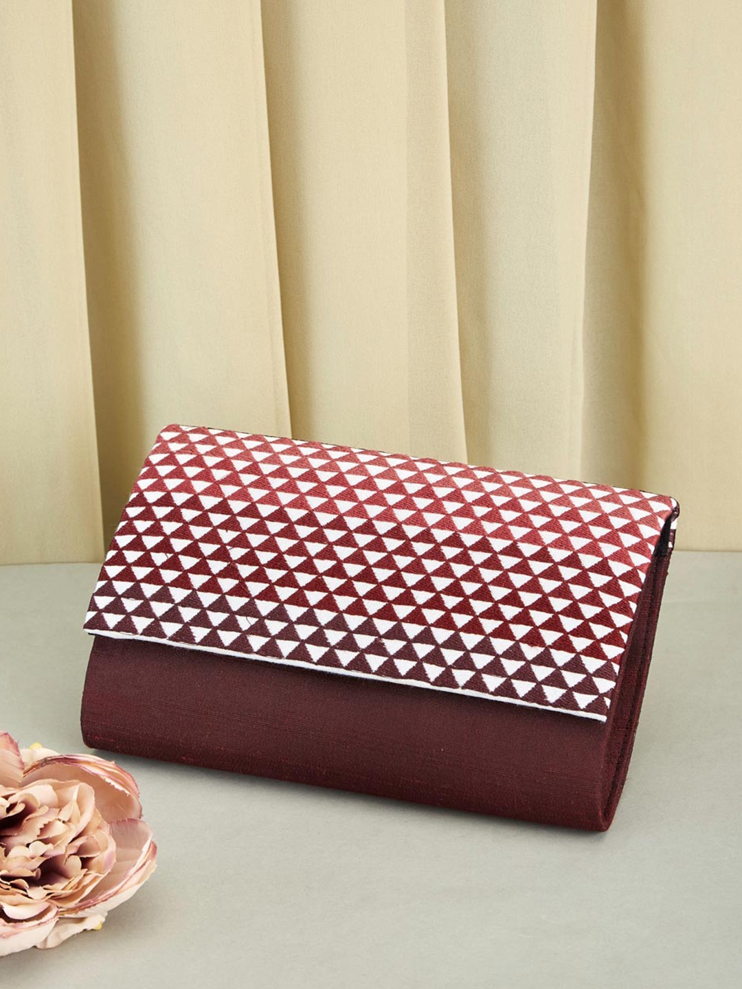 

Fabindia Embroidered Purse Clutch, Maroon