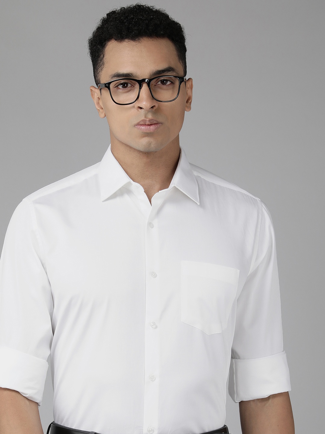 

Van Heusen Men White Custom Opaque Formal Shirt