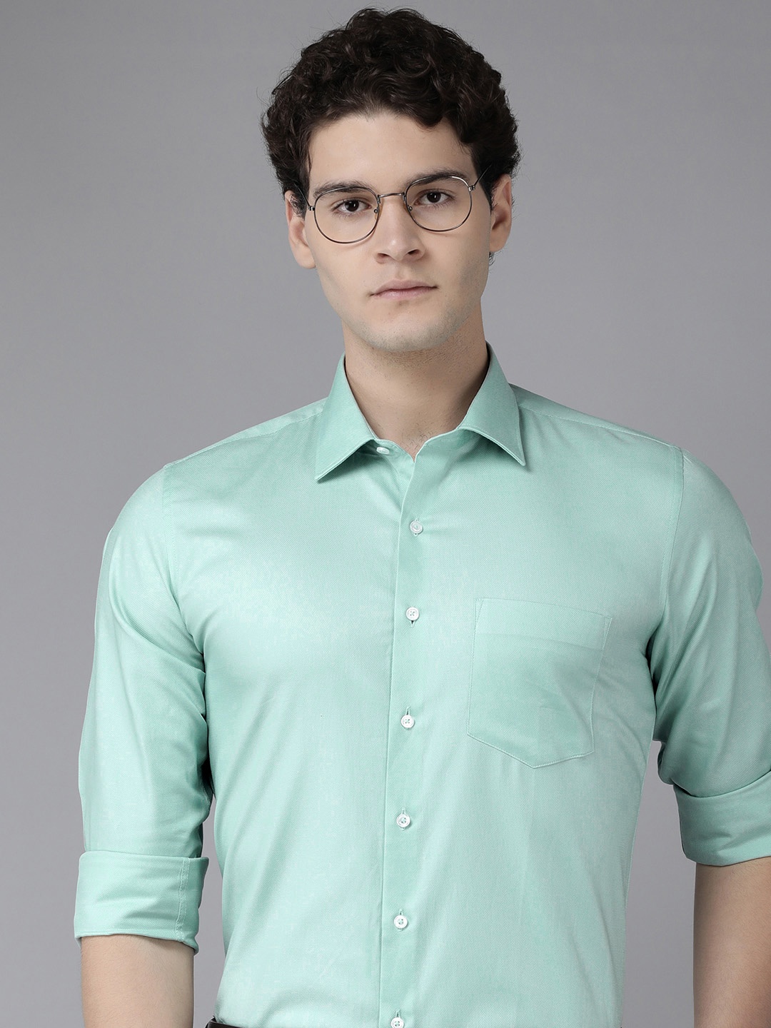 

Van Heusen Slim Fit Pure Cotton Formal Shirt, Green