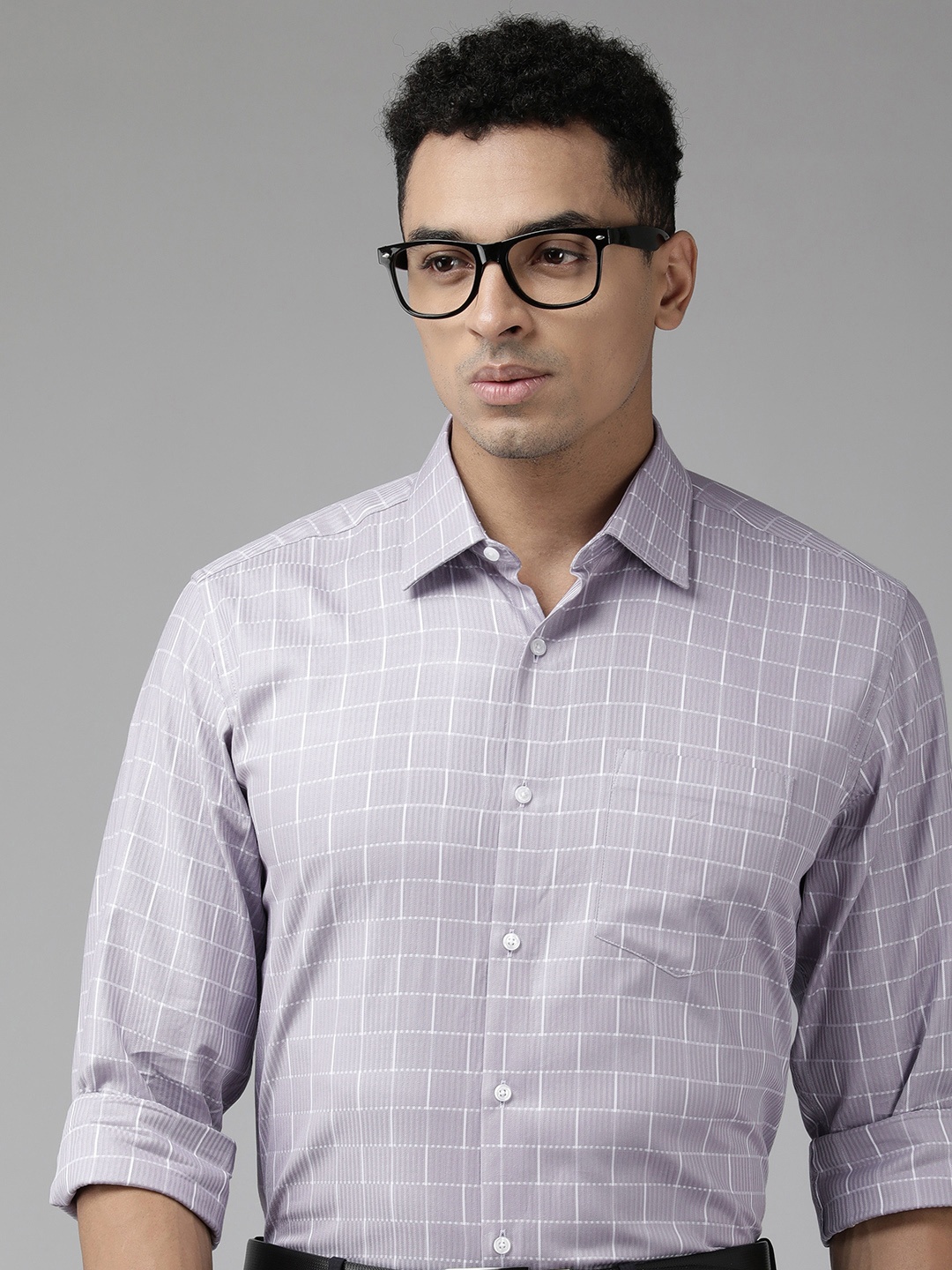 

Van Heusen Pure Cotton Comfort Checked Formal Shirt, Mauve