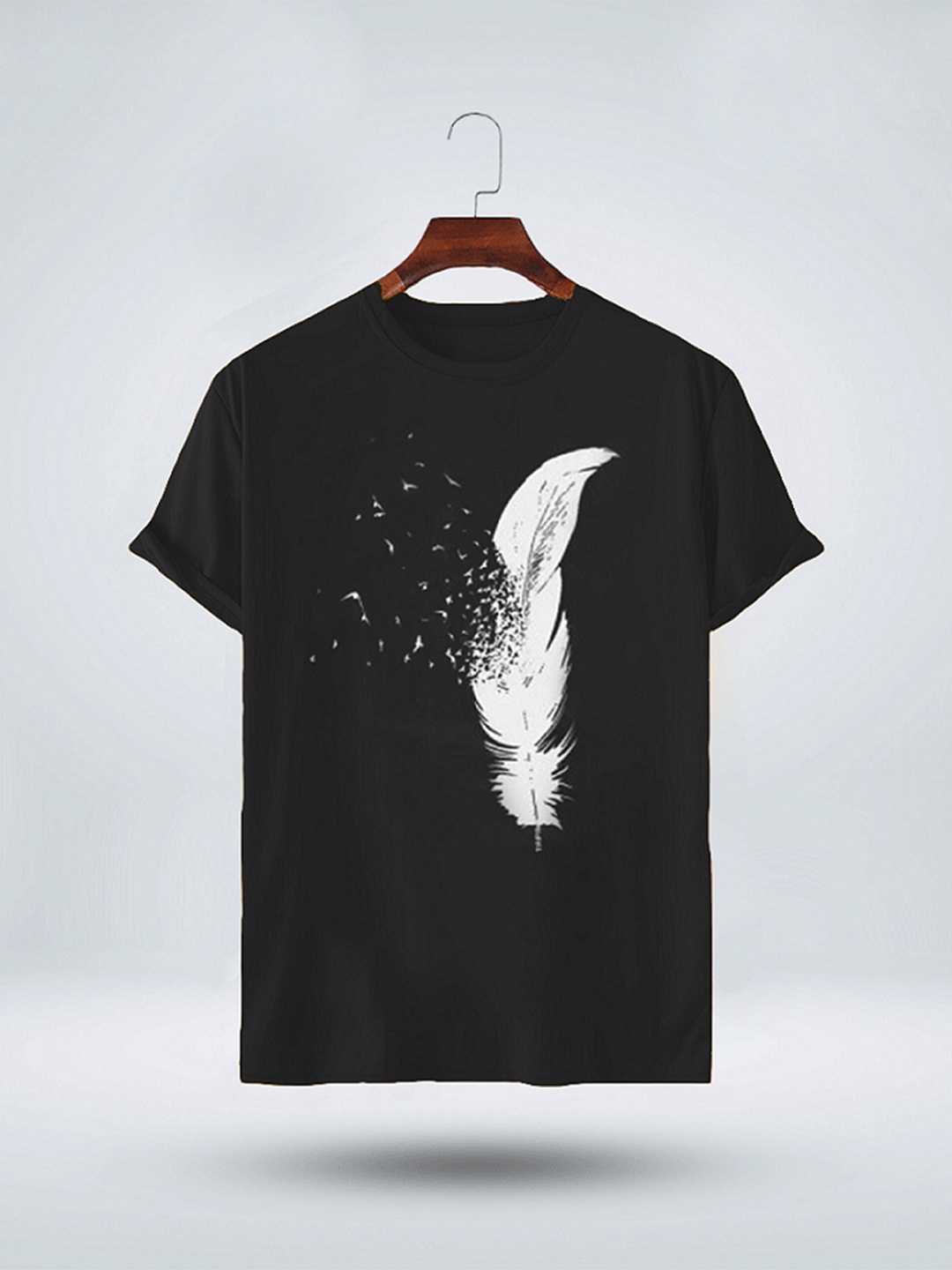 

Try This Graphic Printed Cotton T-Shirt, Black