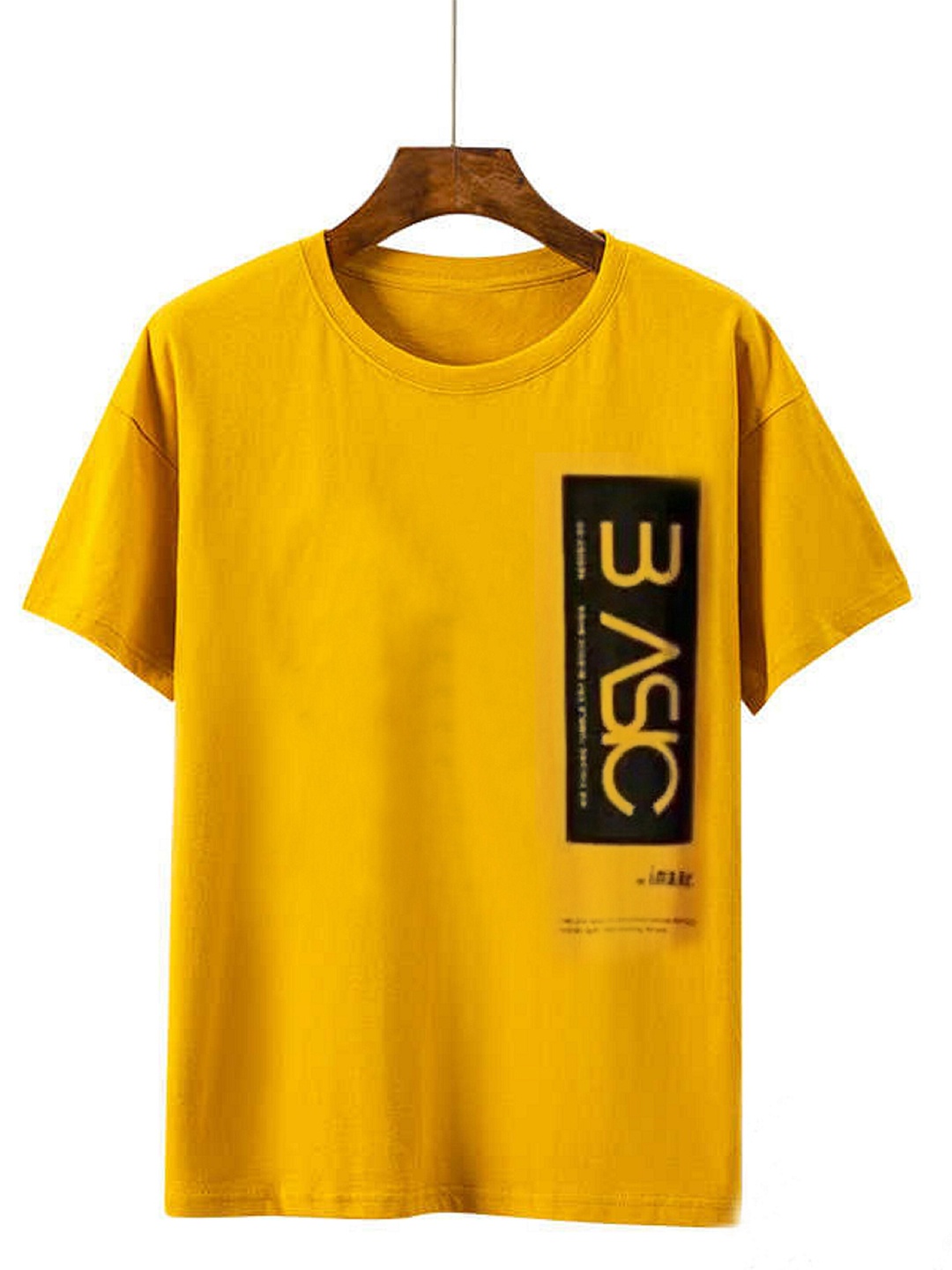 

Try This Typography Printed Cotton T-shirt, Yellow