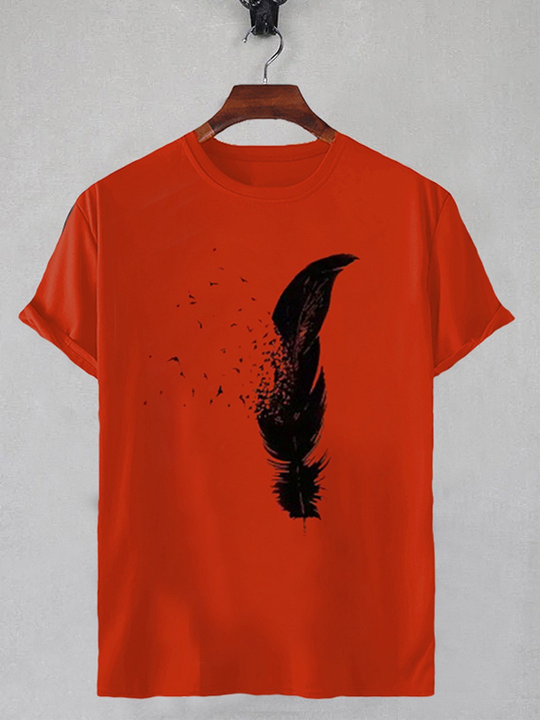 

Try This Printed Cotton T-shirt, Orange