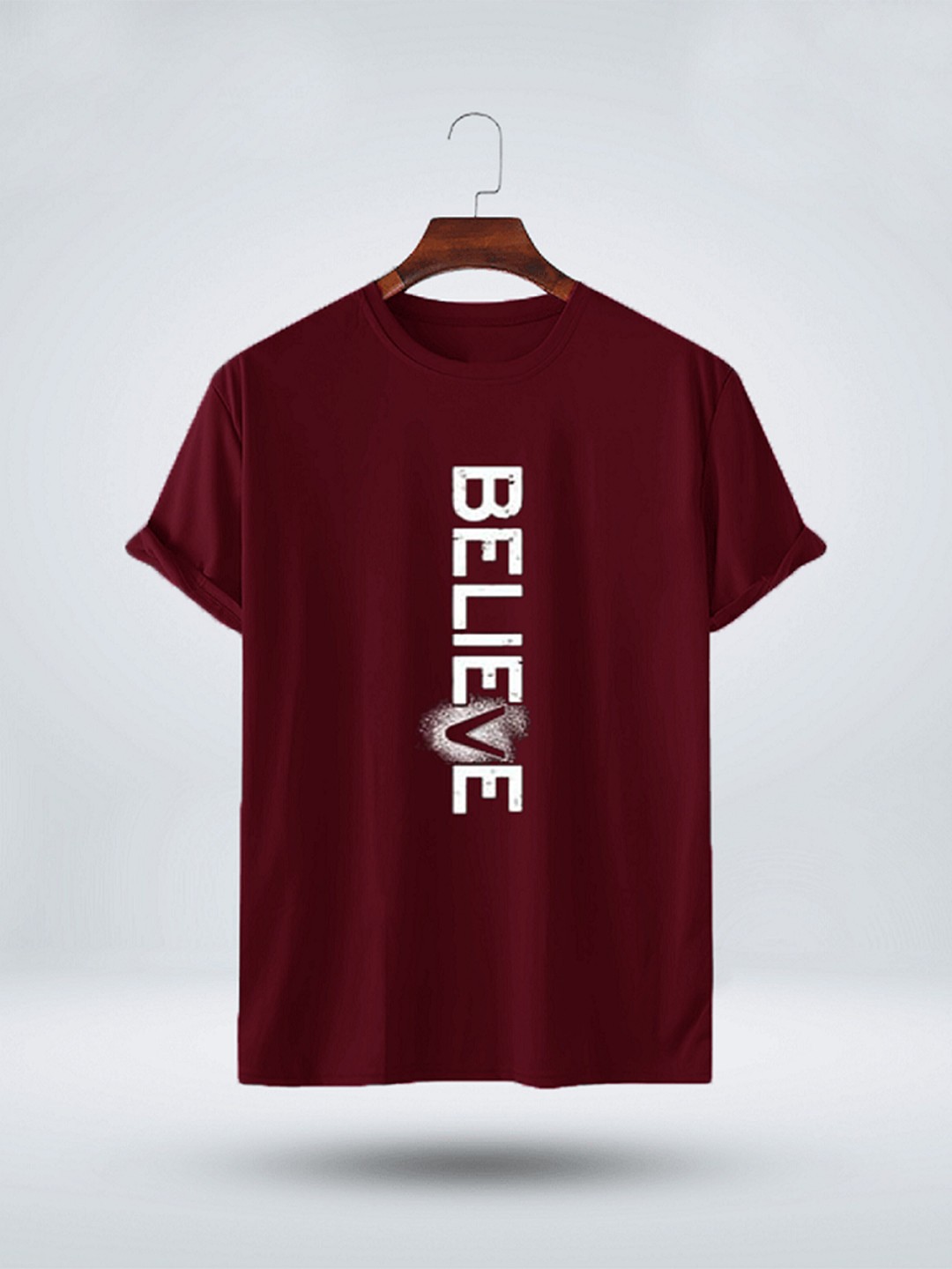 

Try This Typography Printed Cotton T-shirt, Maroon
