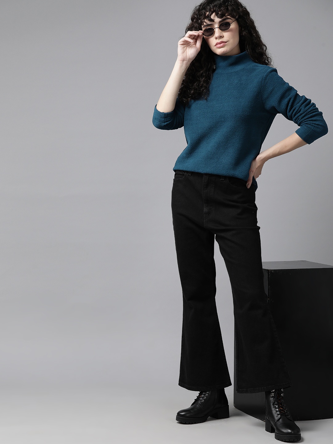 

Roadster High Neck Sweatshirt, Navy blue