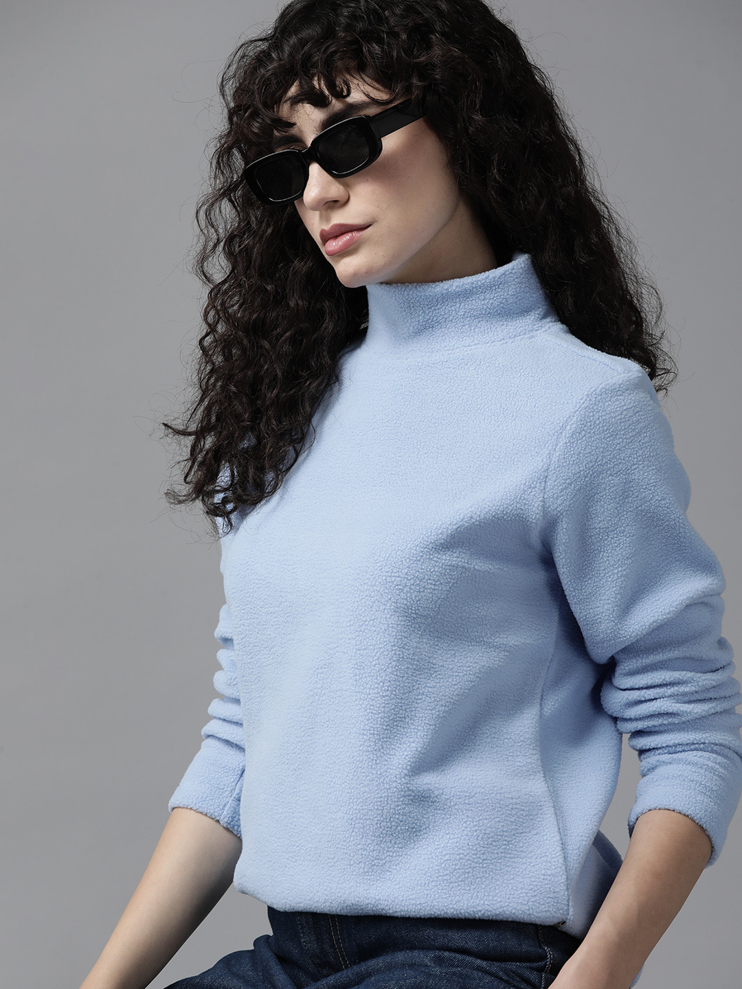 

Roadster High Neck Sweatshirt, Blue